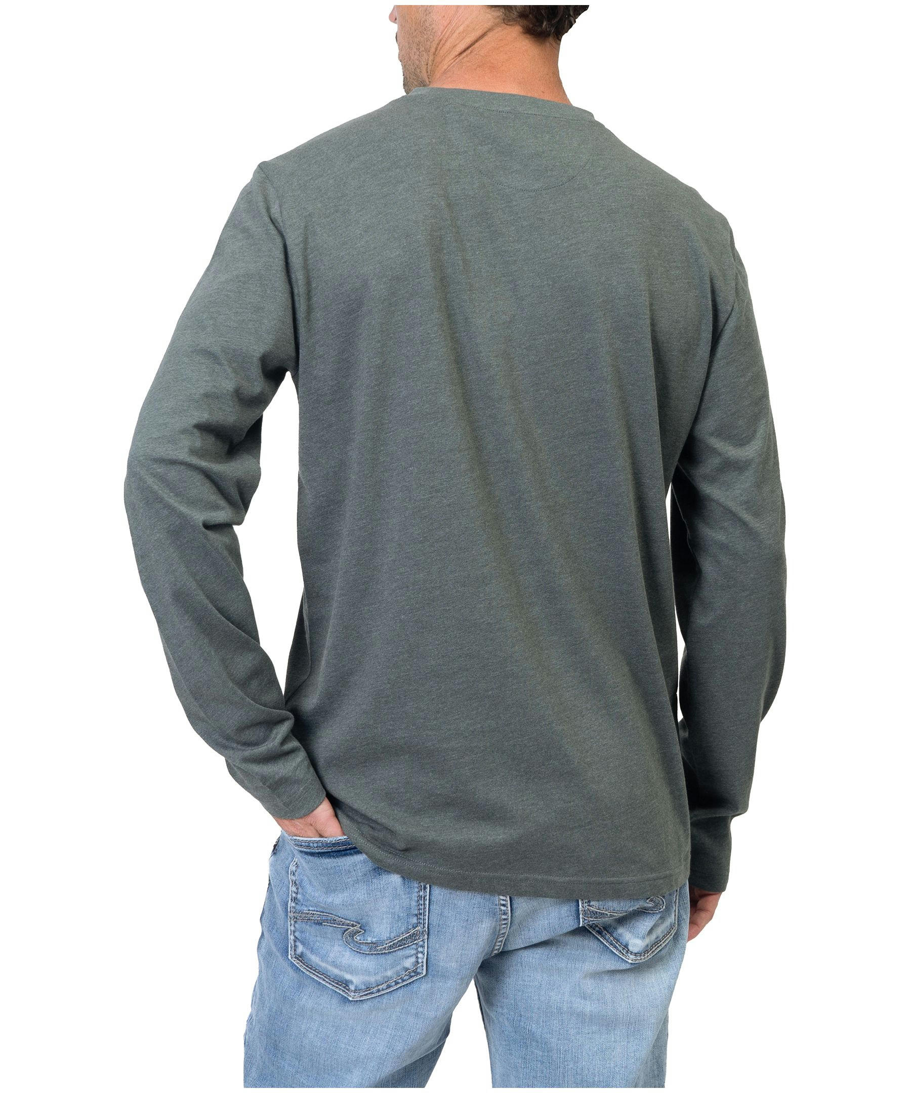 Silver Men's Long Sleeve Logo T Shirt