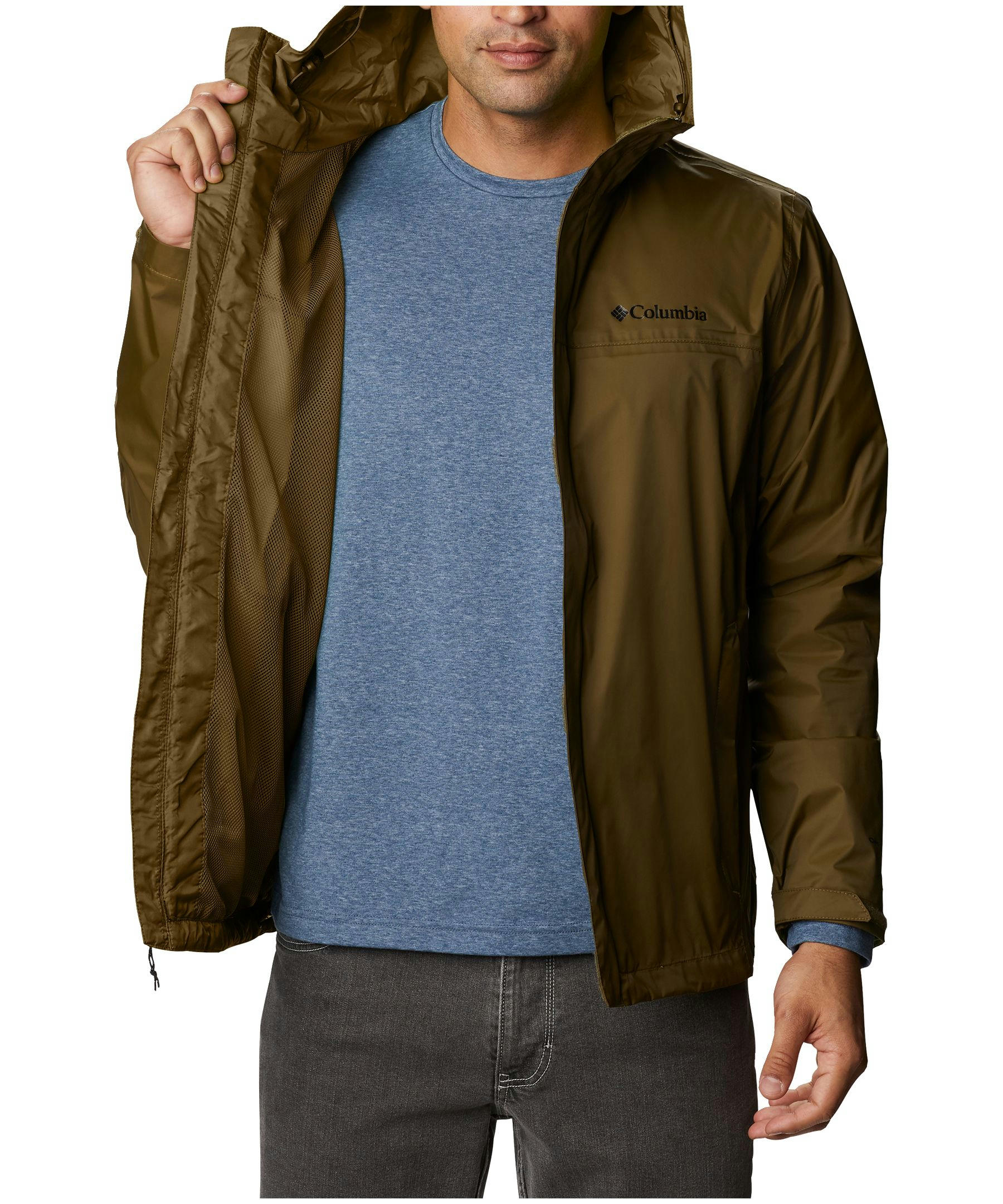 Columbia Men's Watertight II Hooded Rain Jacket, Waterproof, Breathable, Packable, Hiking