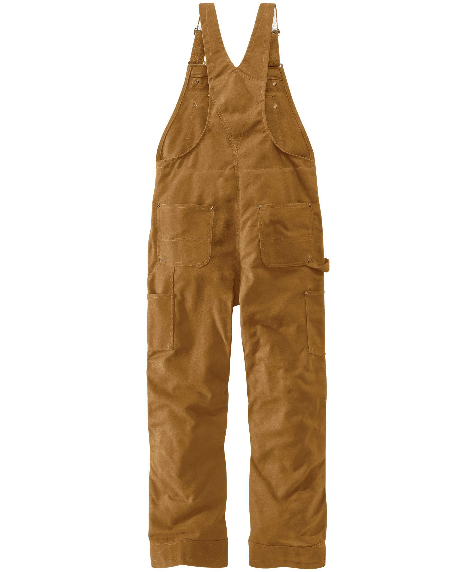 Carhartt Men's Loose Fit Firm Cotton Duck Insulated Bib Overalls - Black