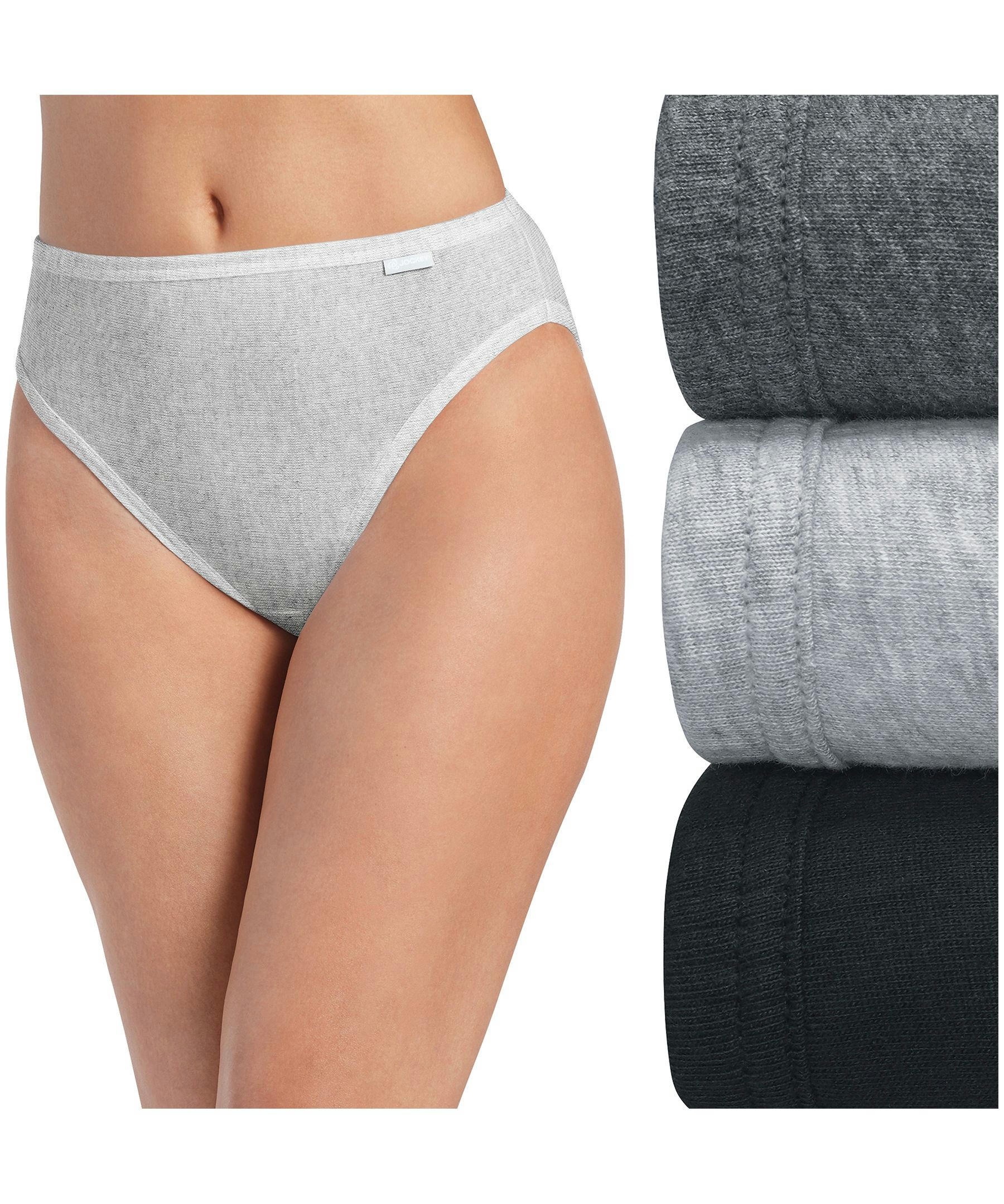 Jockey Women's 3 Pack Elance Basic Underwear French Cut Briefs