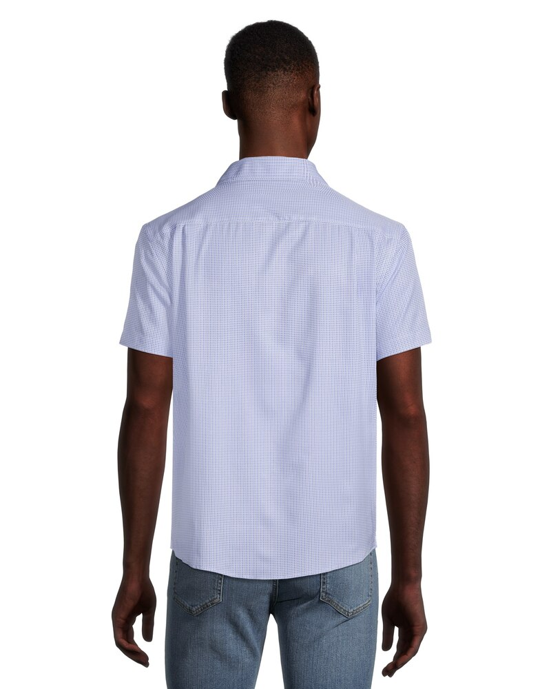 Denver Hayes Men's Hybrid 4-Way Stretch Short Sleeve Commuter Sport Shirt