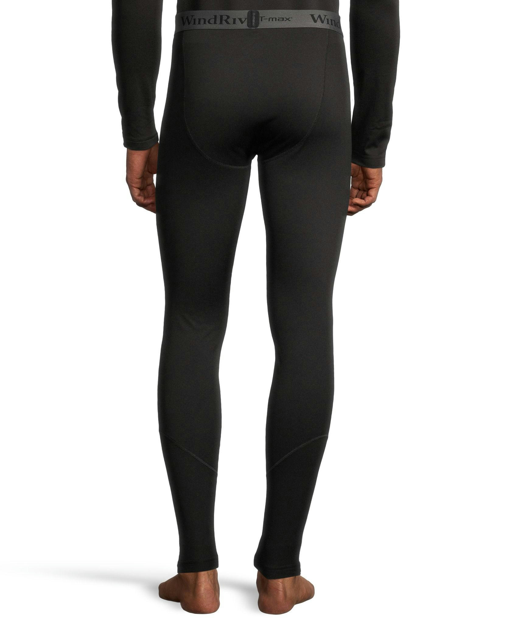 WindRiver Men's Light-weight T-Max Thermal Fleece Pants - Black