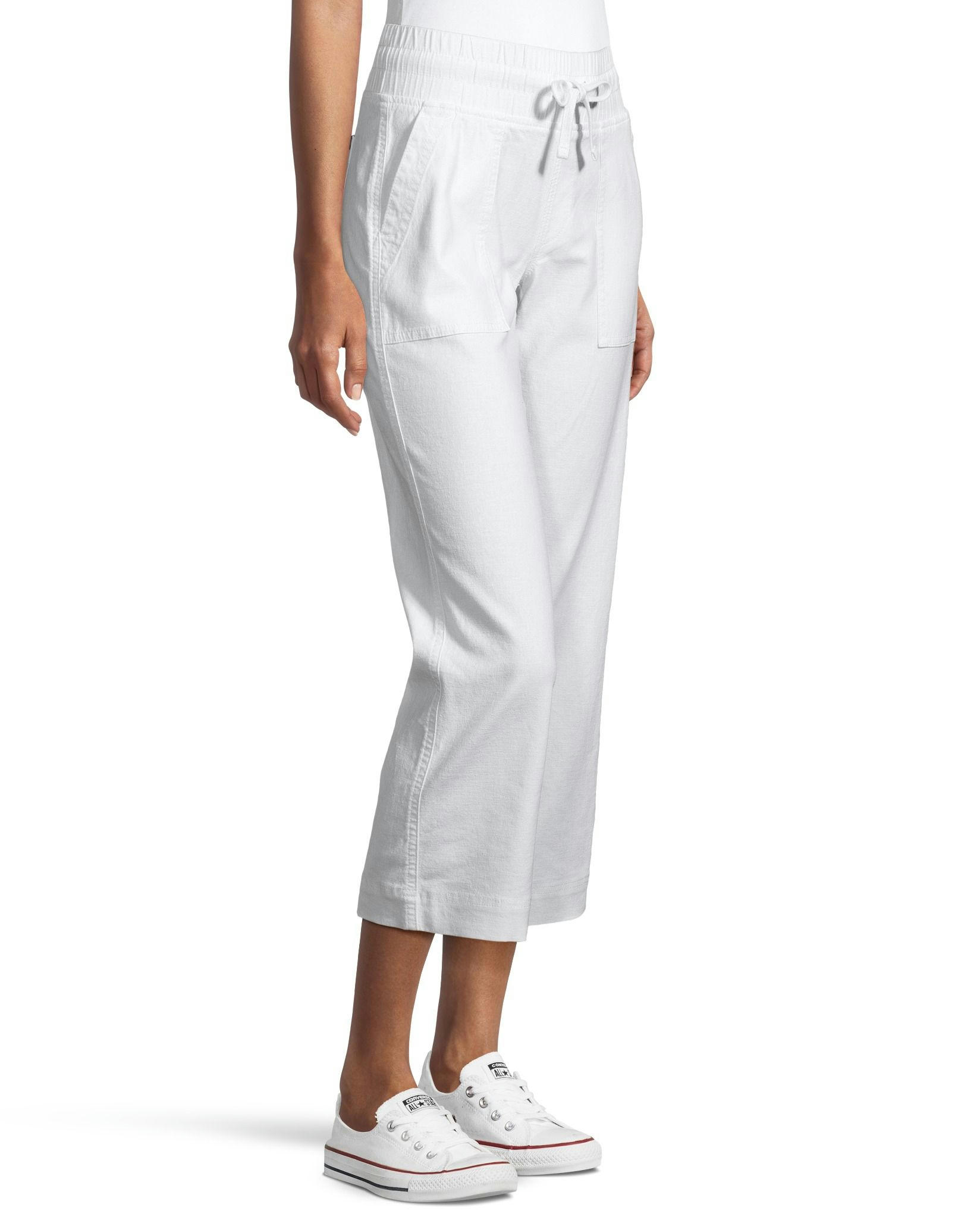 Denver Hayes Women's Mid Rise Wide Leg Crop Pants