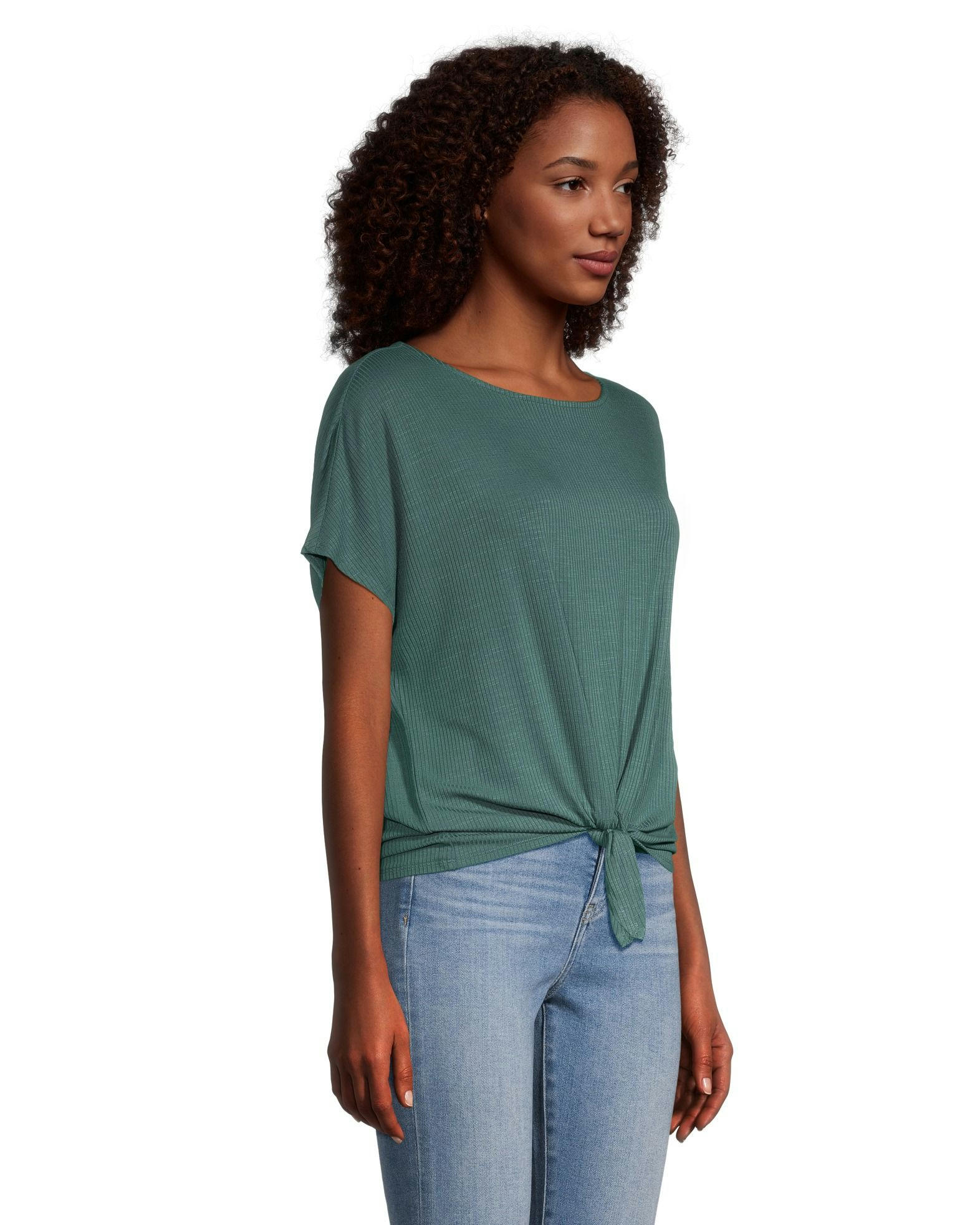 Denver Hayes Women's Relaxed Fit Tie Front T Shirt