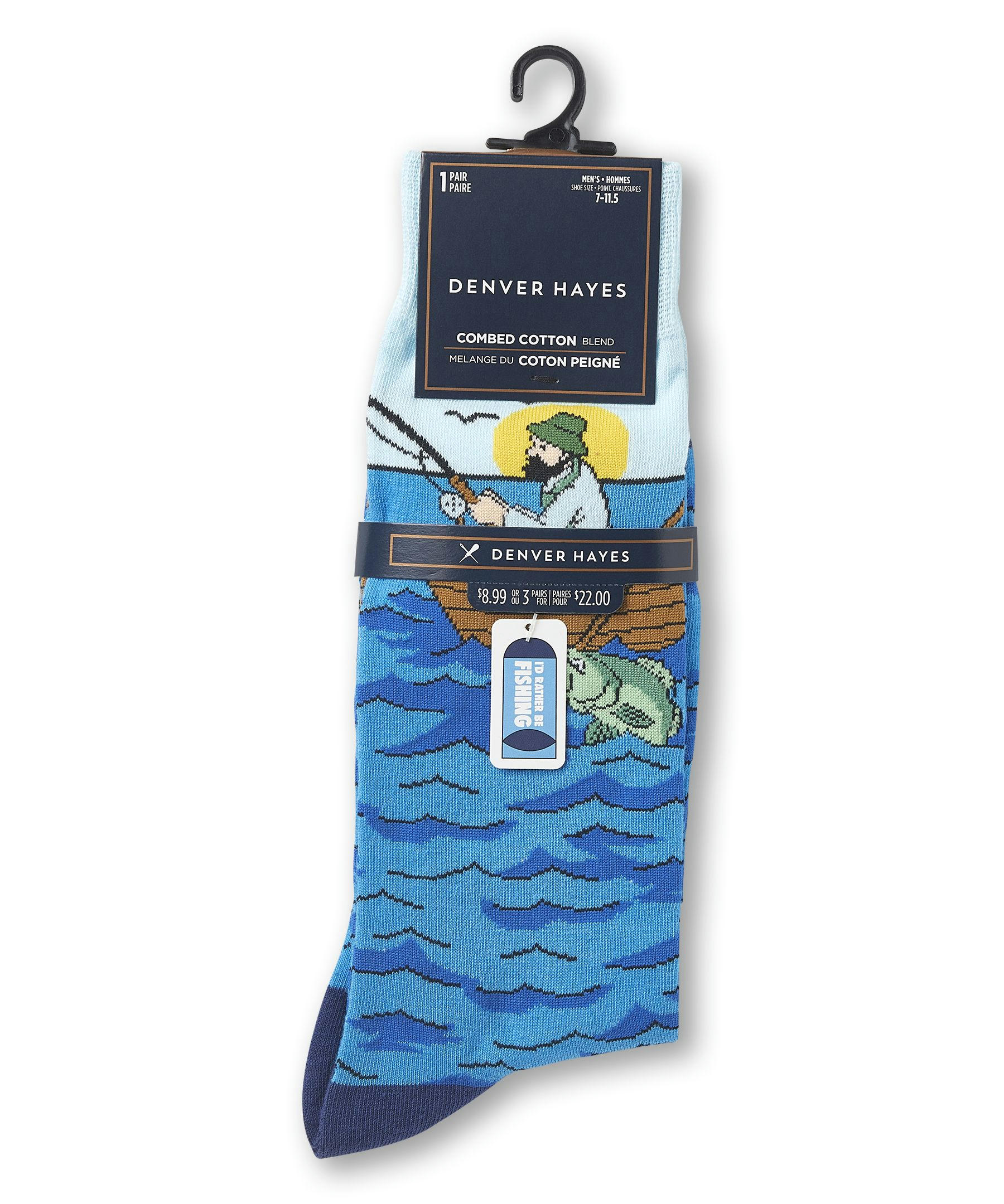 Denver Hayes Men's FRESHTECH® Animal Pattern Casual Crew Socks