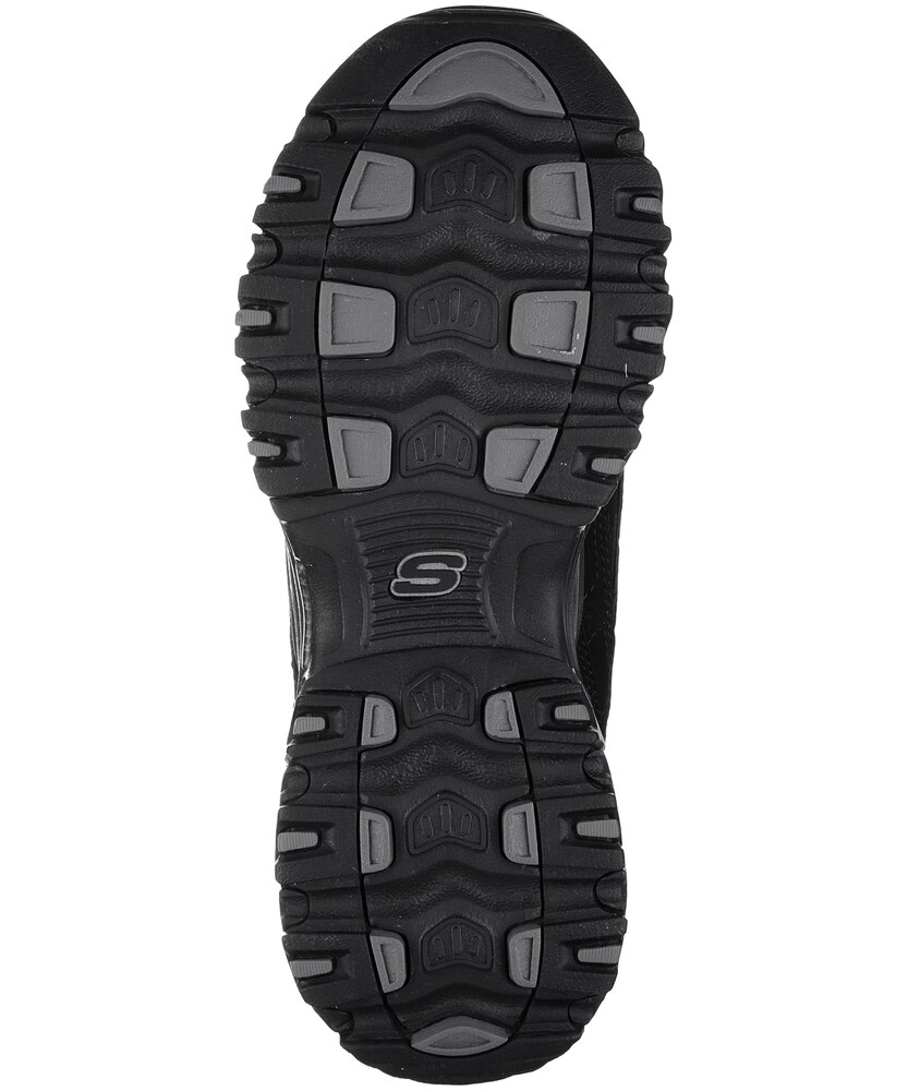 Skechers Women's D'Lites Play On Nubuck Lace Up Shoes - Black