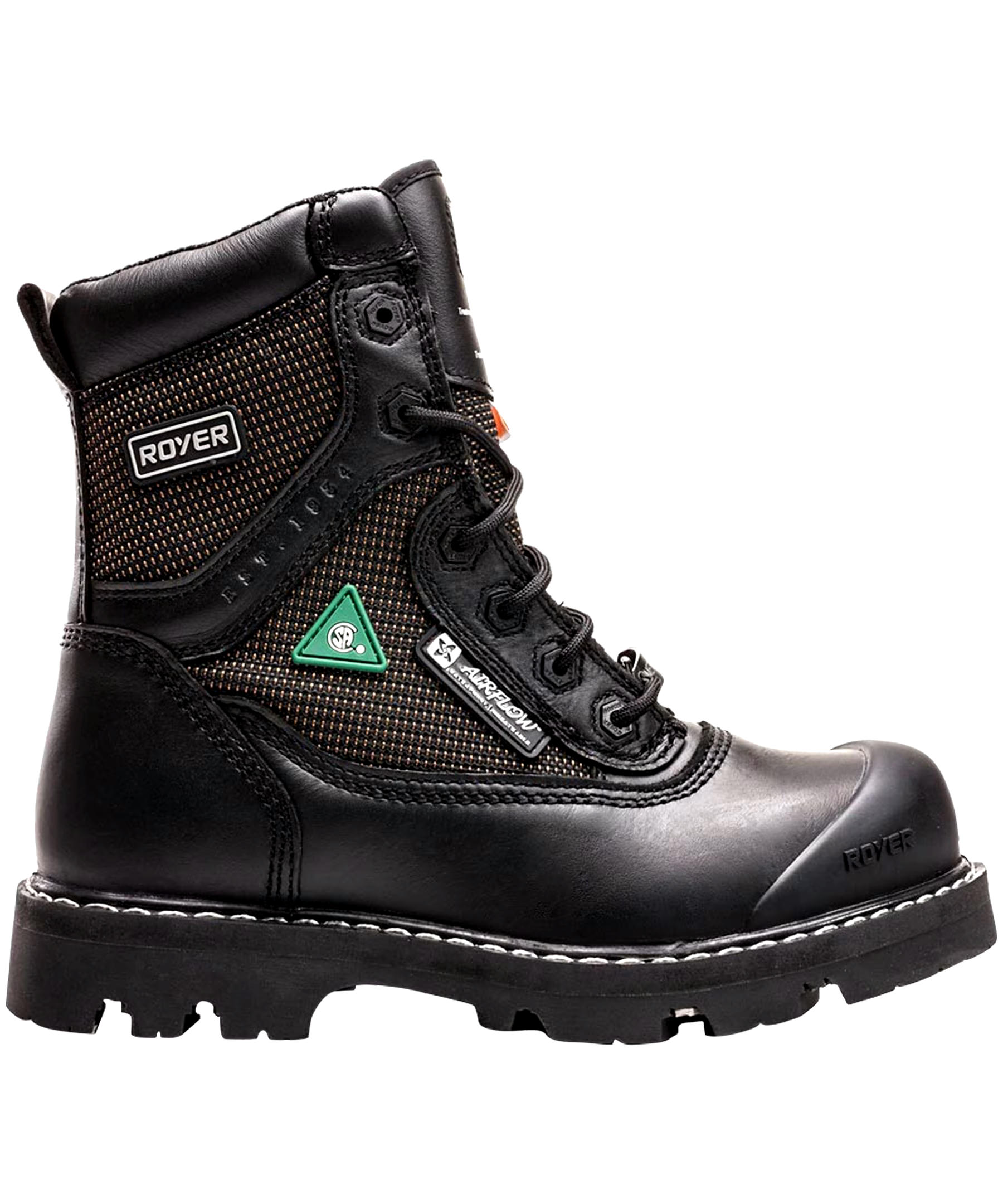 LP Royer Men's  8 Inch Composite Toe Composite Plate FLX Waterproof Leather Work Boots