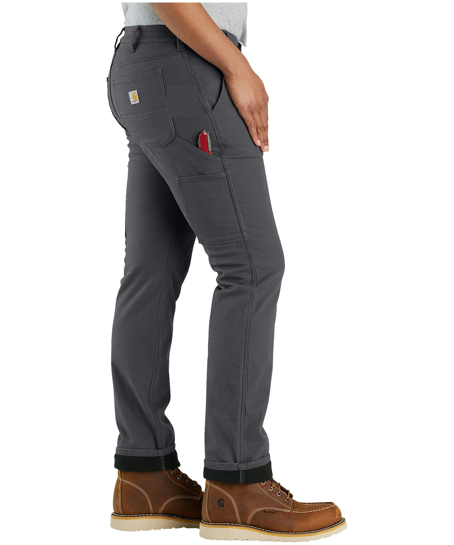 Carhartt Women's Rugged Flex Mid Rise Fleece Lined Canvas Work Pants