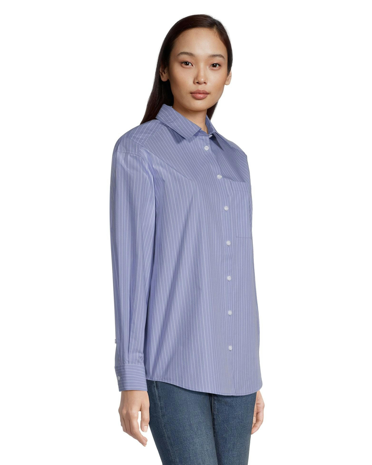 Denver Hayes Women's Oversize Button-Up Long Sleeve Shirt