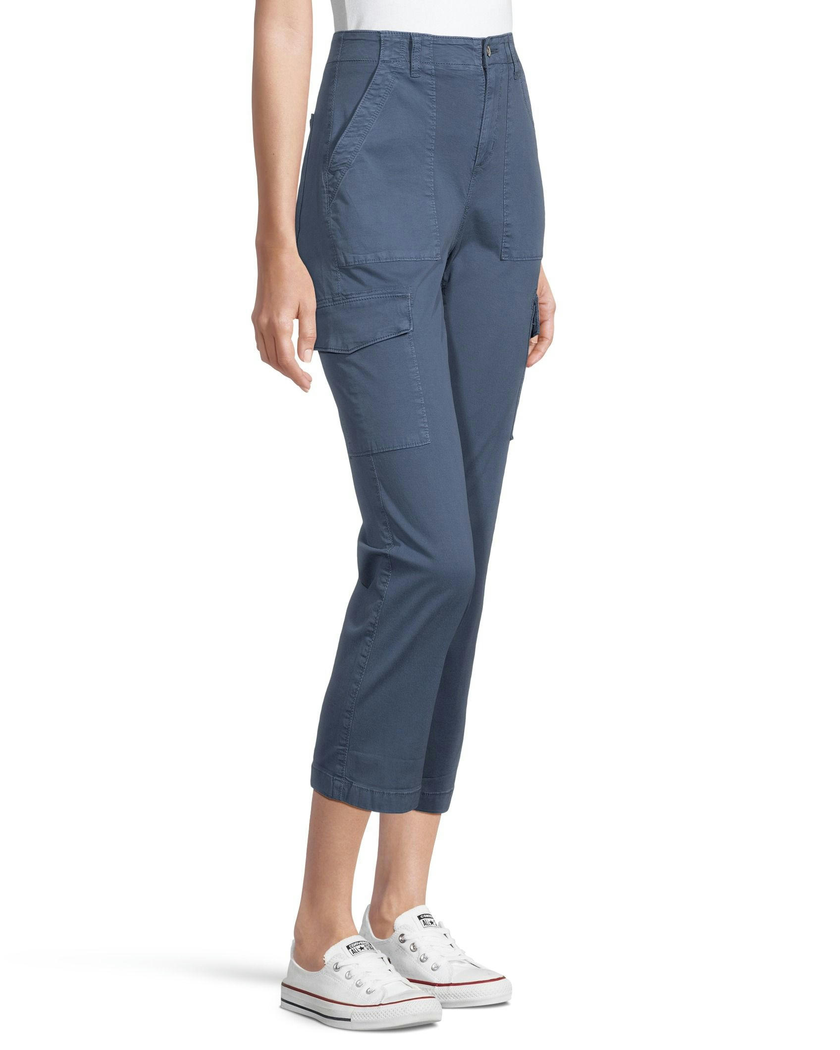 Denver Hayes Women's Garment Wash High Rise Crop Pants
