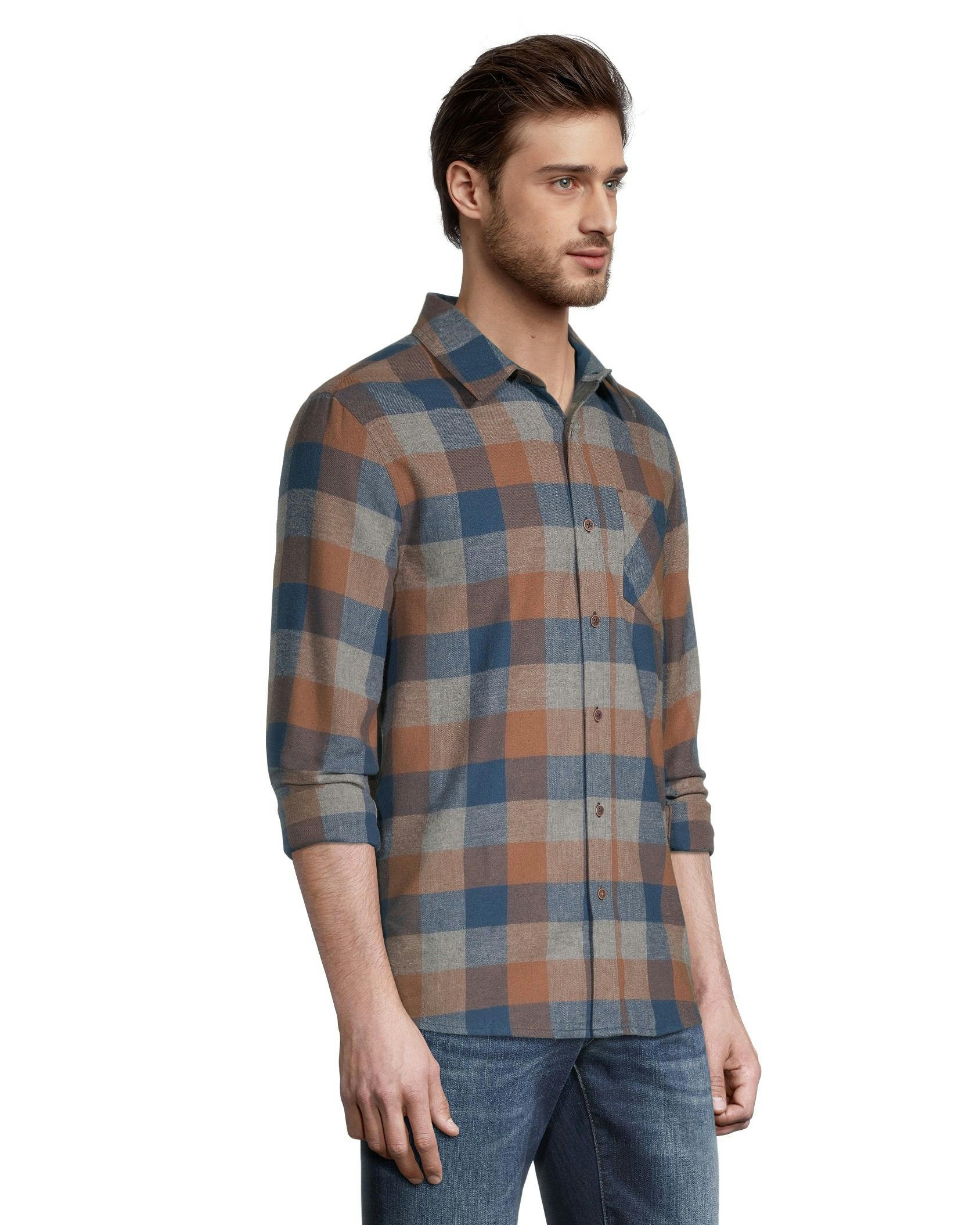 Boston Traders Men's Classic Plaid Flannel Shirt
