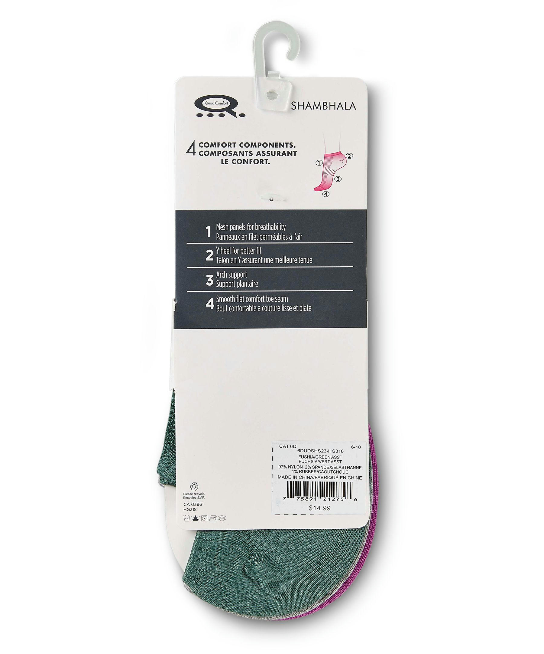 Women's 3 Pack Microfibre No-Show Socks