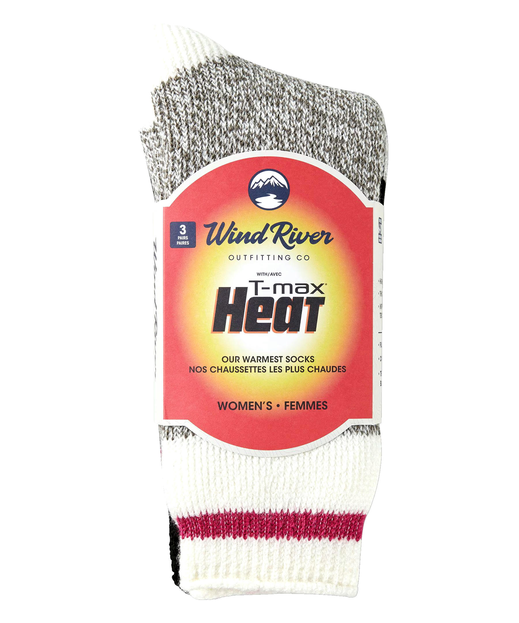 WindRiver Women's 3 Pack T-Max Thermal Crew Socks