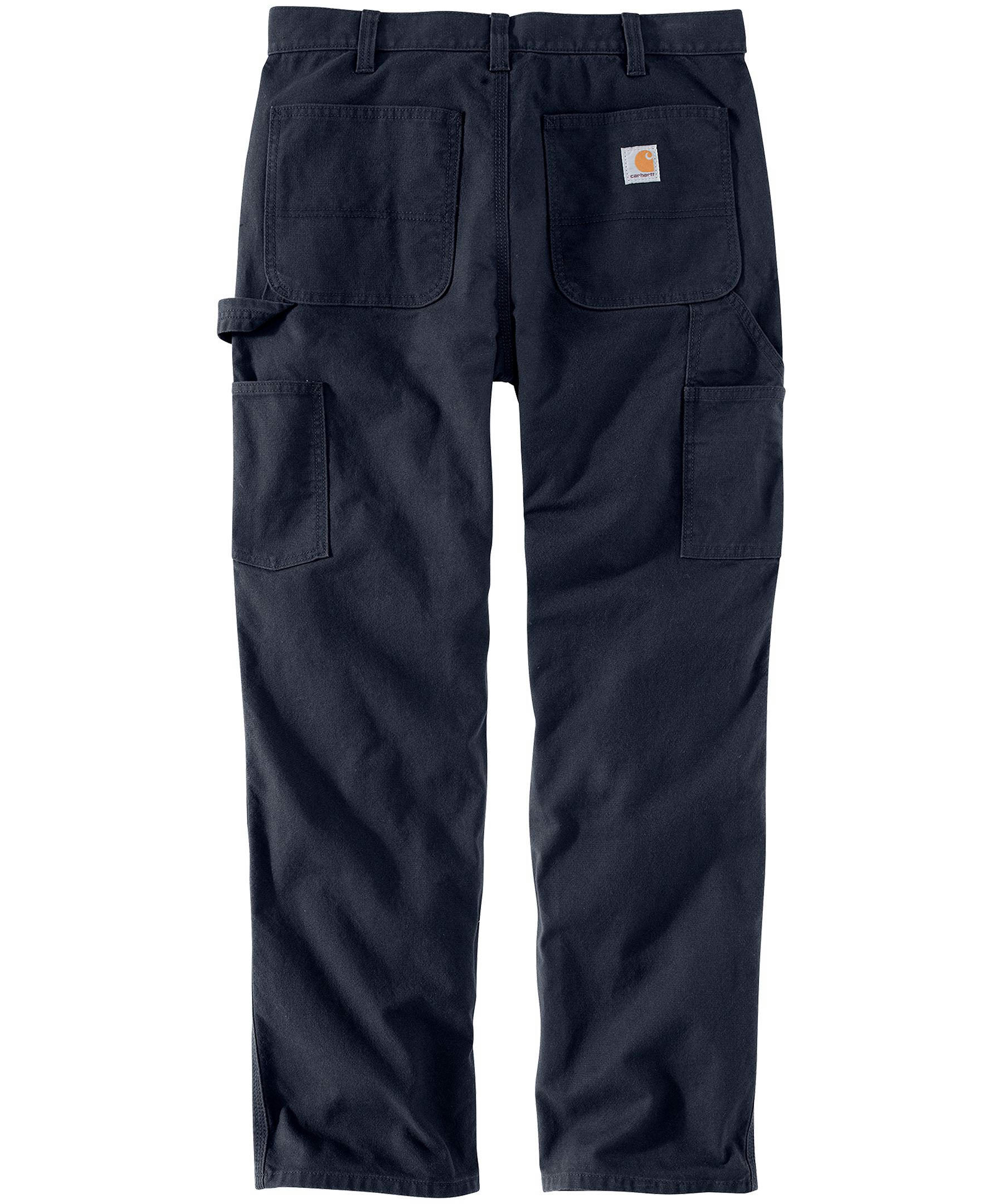 Carhartt Men's Rugged Flex Relaxed Fit Heavyweight Cotton Duck Dungaree Work Pants - Navy
