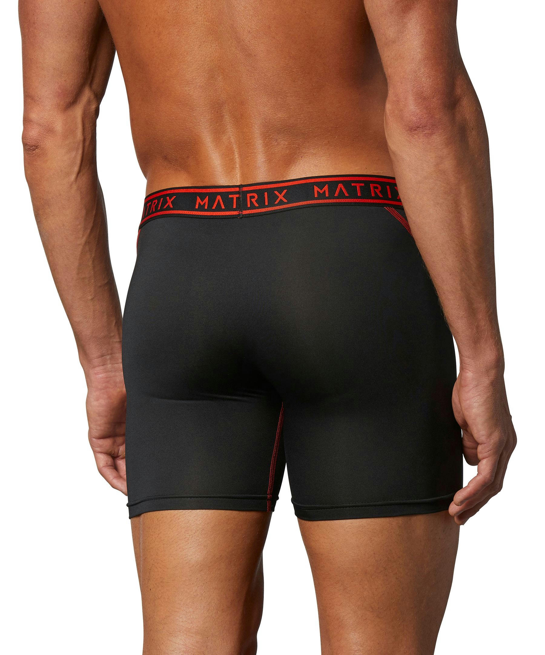 Matrix Men's 2 Pack Microfibre Boxer Briefs Underwear