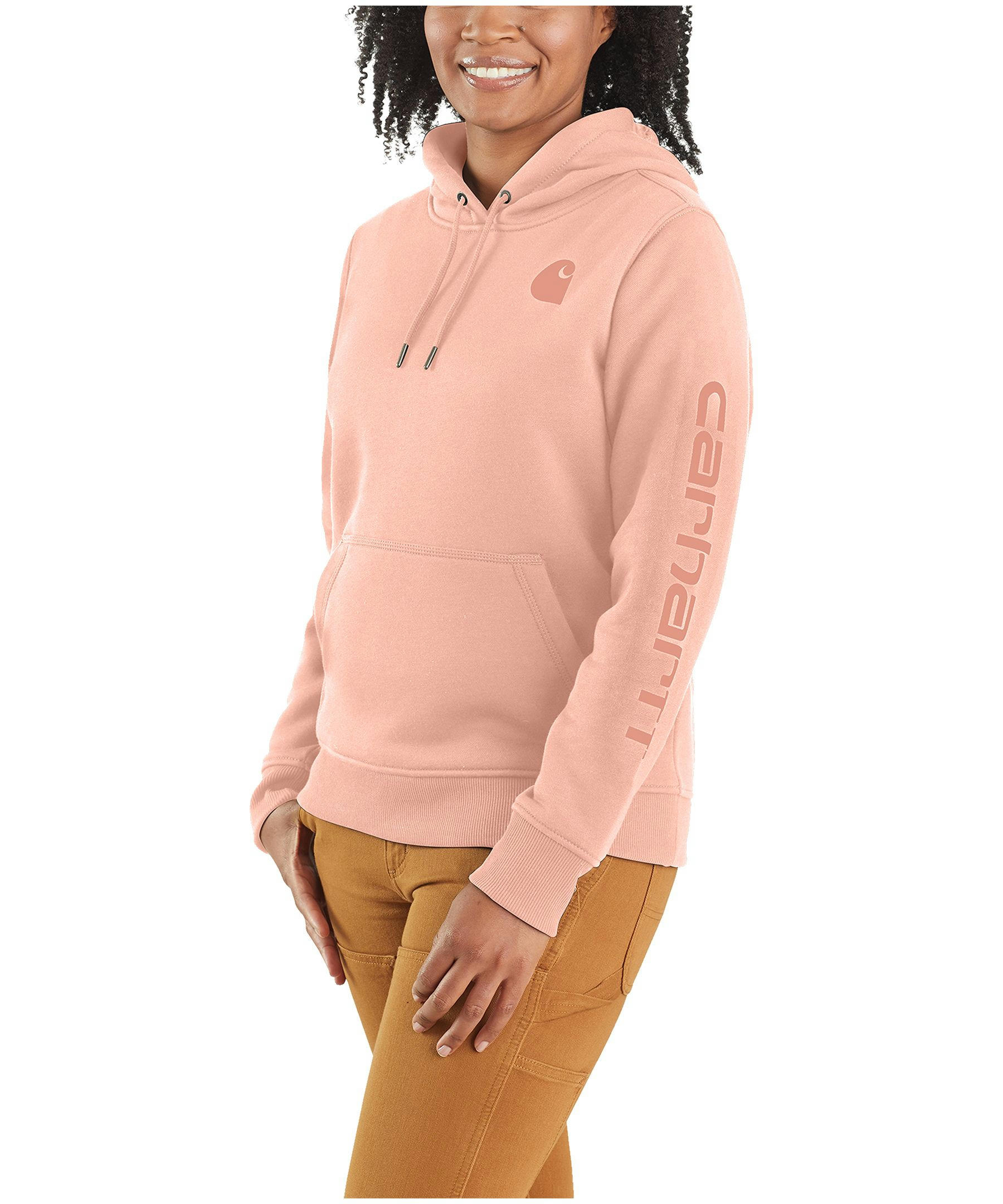 Carhartt Women's Relaxed Fit Sleeve Logo Graphic Hoodie