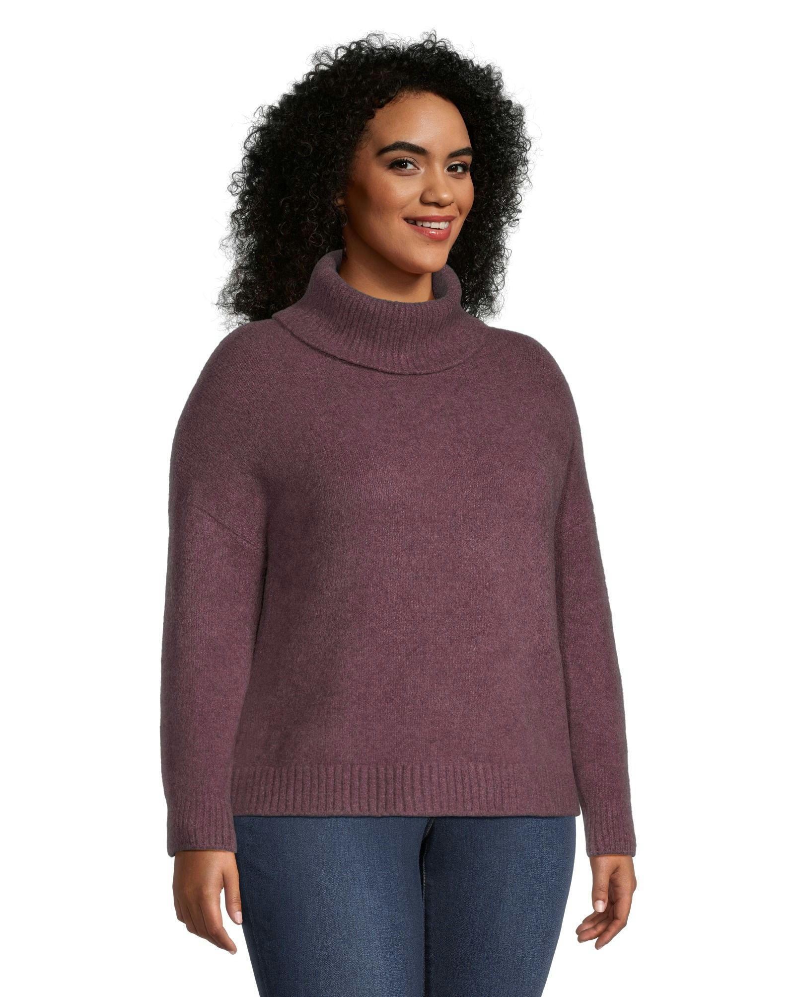 Denver Hayes Women's Luxe Supersoft Semi Fitted Turtleneck Pullover