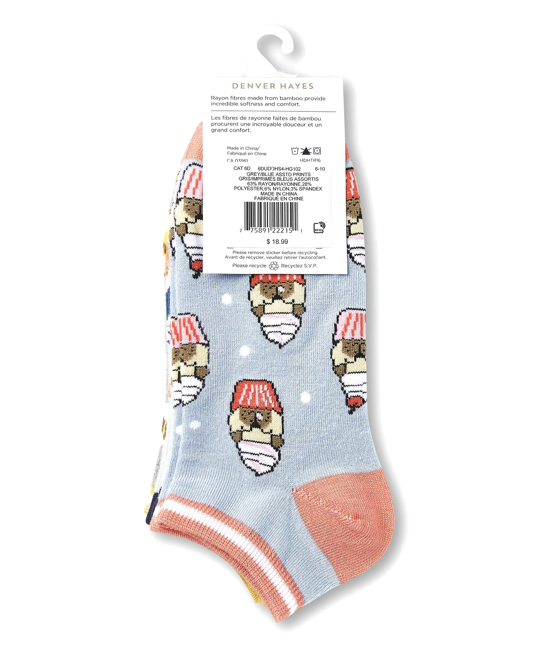 Denver Hayes Women's Low Cut Socks, 3 Pack