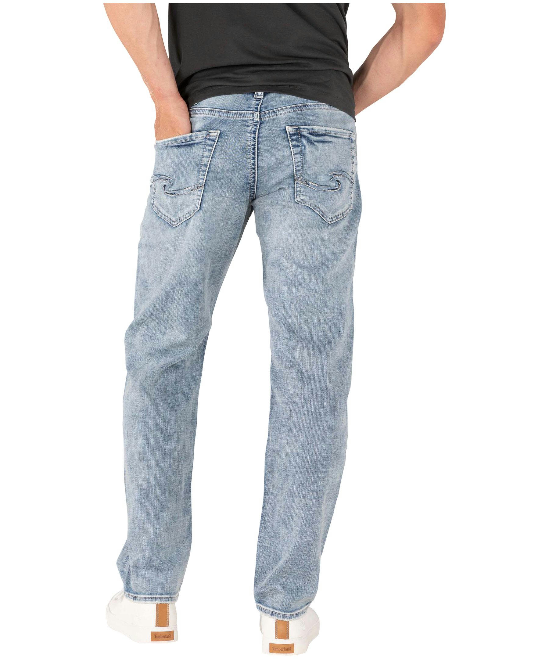 Silver Men's Eddie Relaxed Fit Tapered Light Wash Jeans