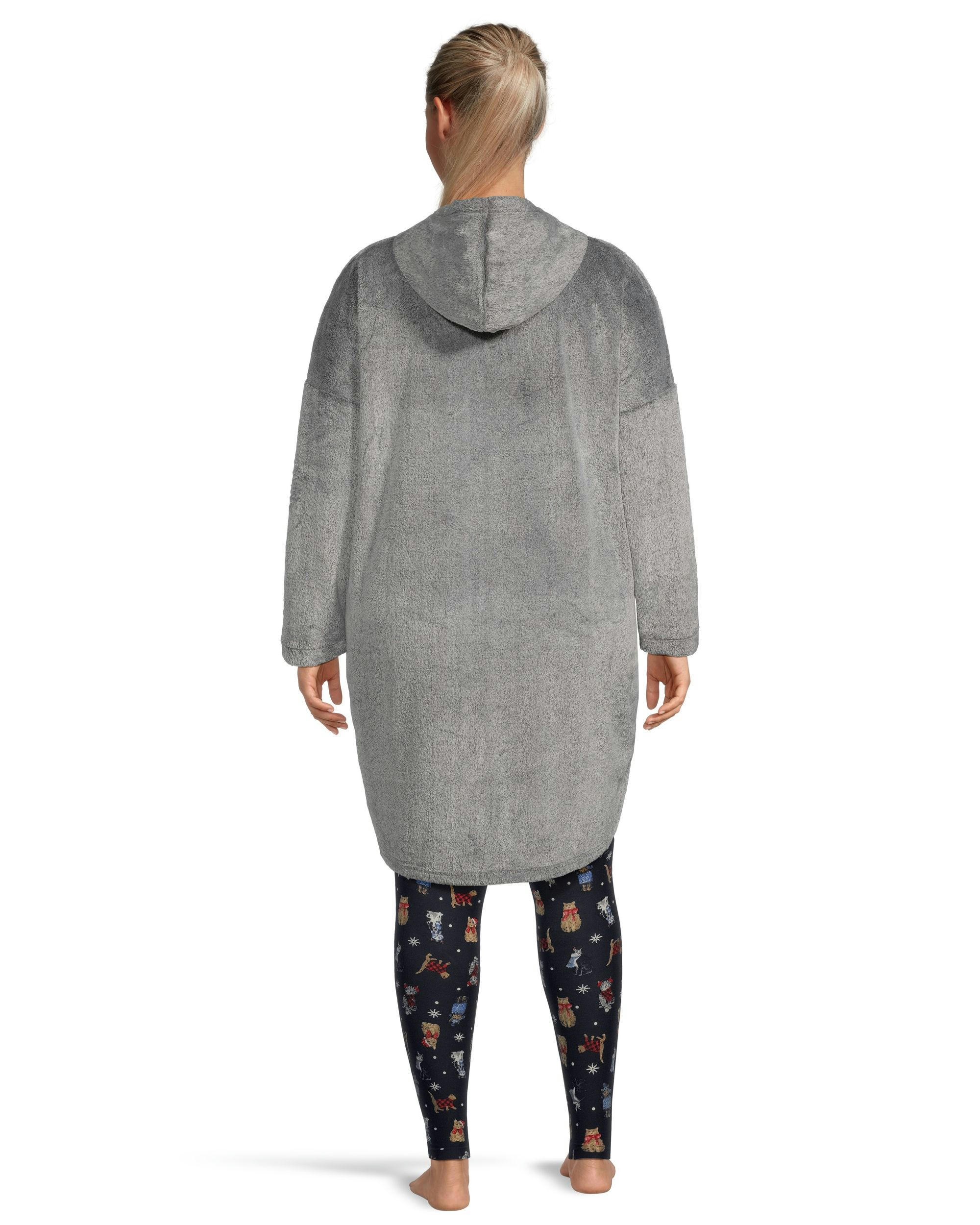 Denver Hayes Women's Plush Velour Hooded Night Shirt