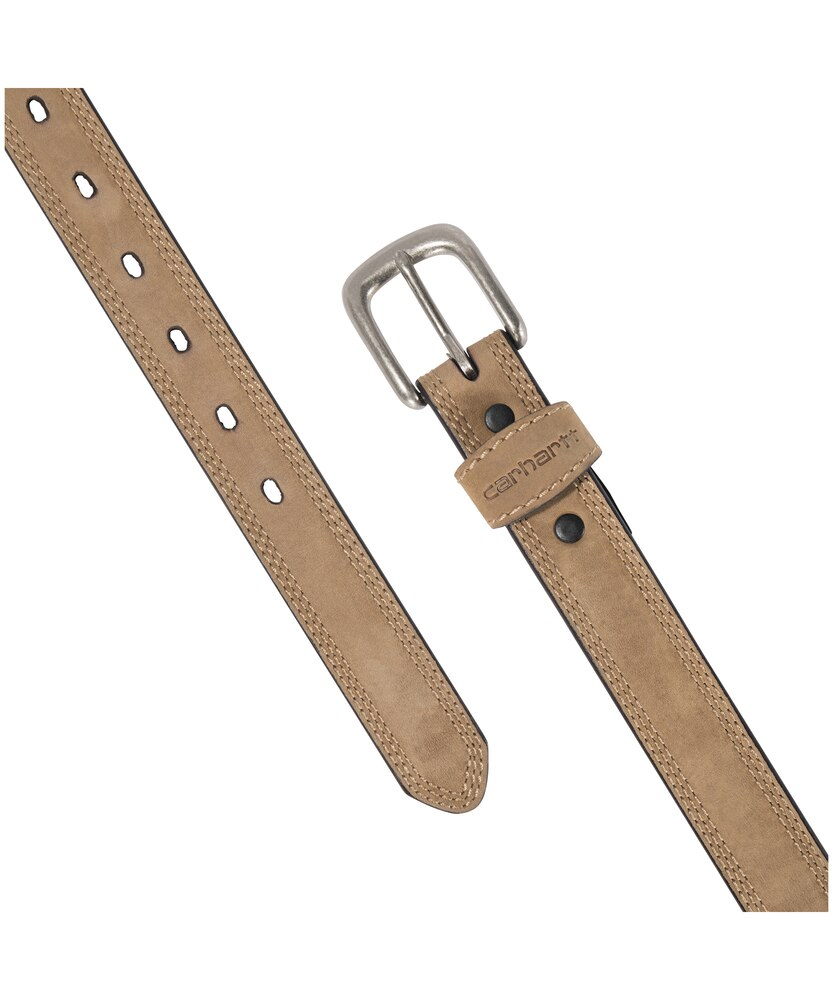 Carhartt Men's Leather Work Belt with Antique Nickel Buckle - Brown