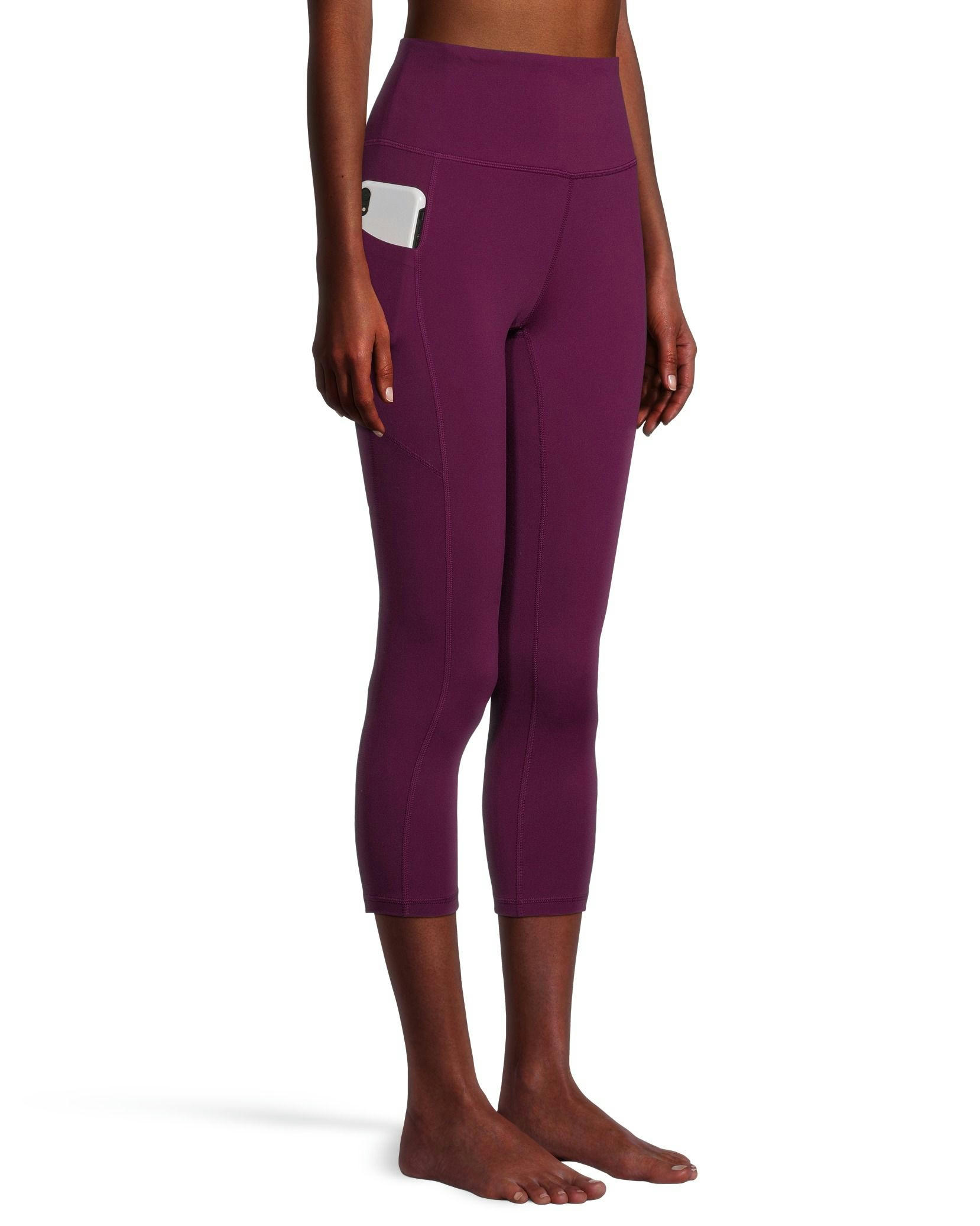 Shambhala Women's Comfort High Rise Crop Legging with Pocket