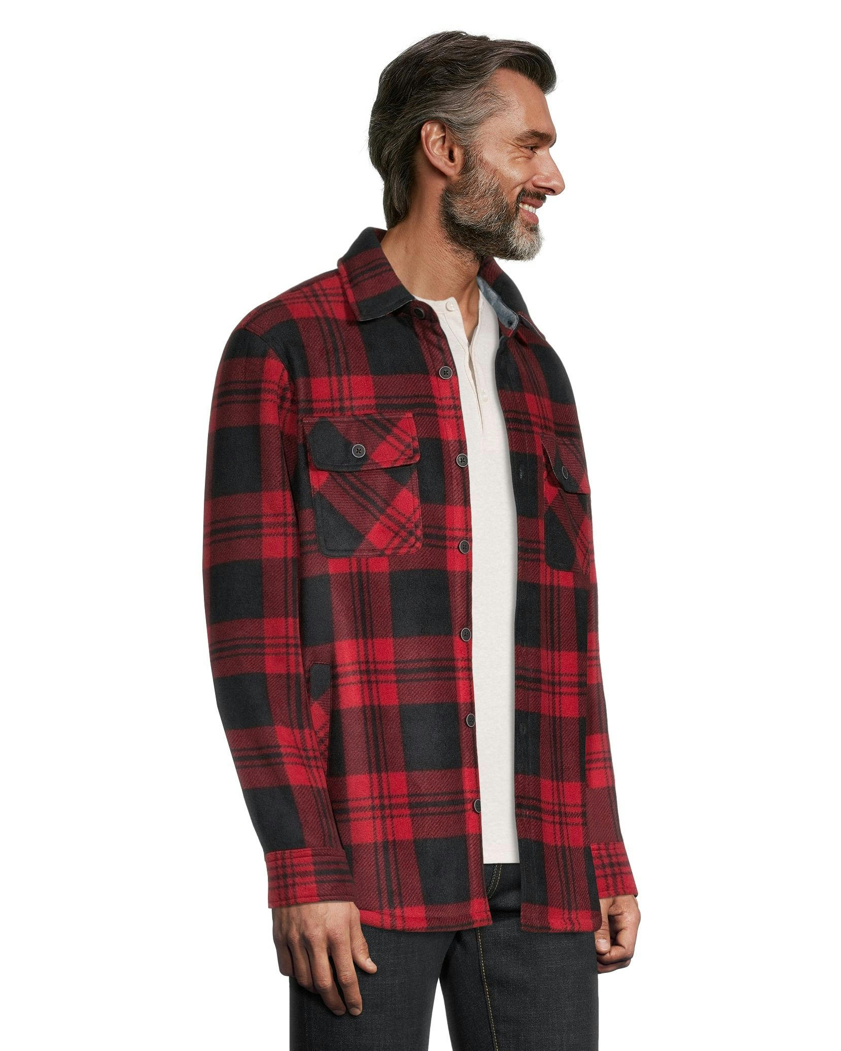 Boston Traders Men's Bonded Polar Plaid Shacket