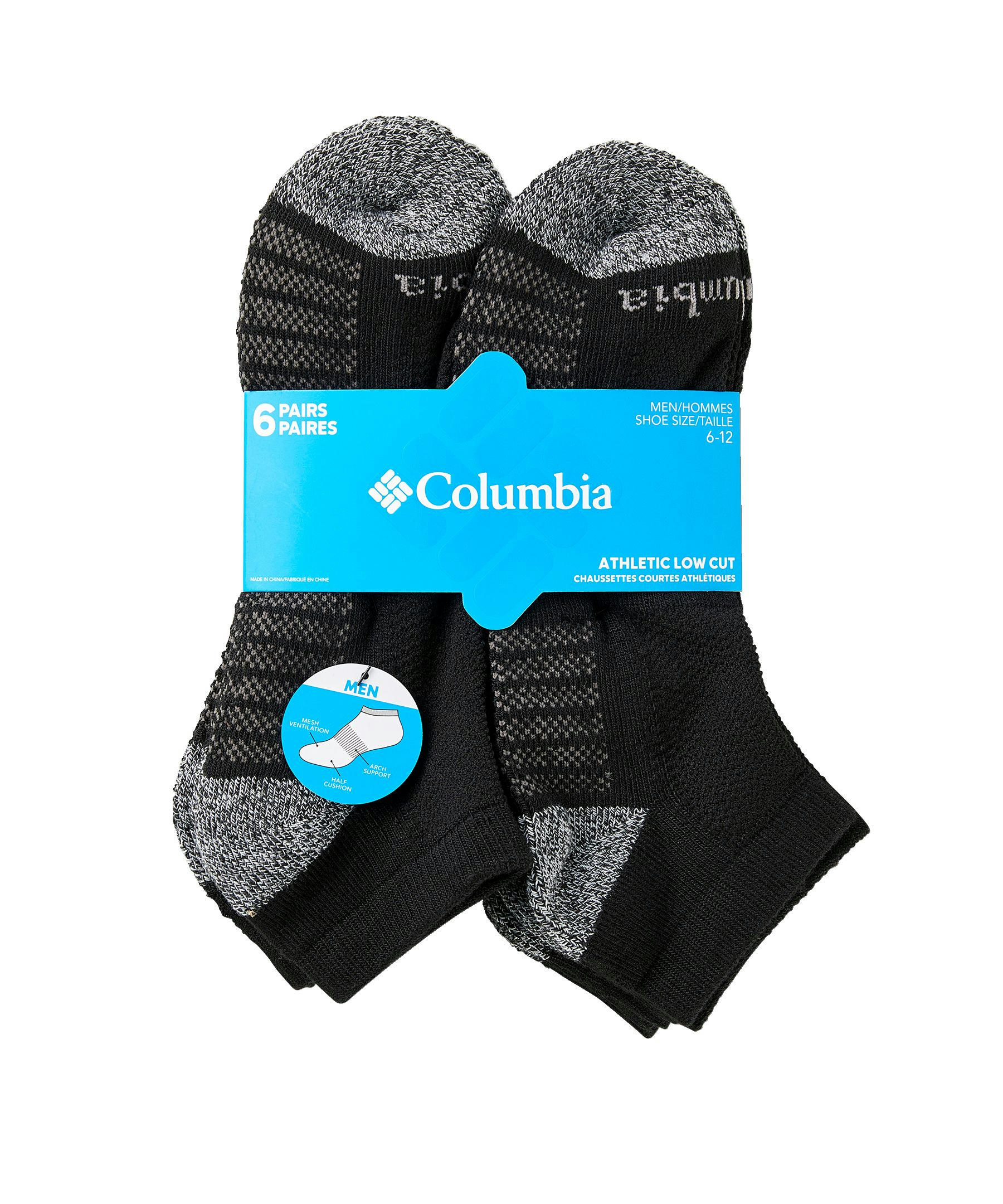 Columbia Men's 6-Pack Low Cut Sport Socks
