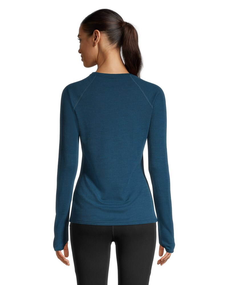 WindRiver Women's Merino Wool T-Max Heat Crew Neck Long Sleeve Top - Teal