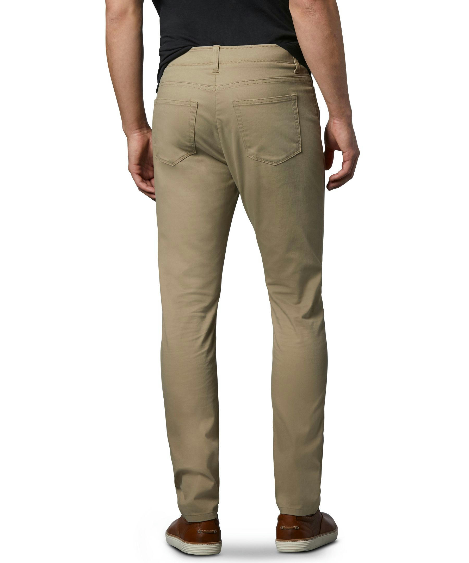 Denver Hayes Men's Stretch 5 Pocket Slim Chino Pants