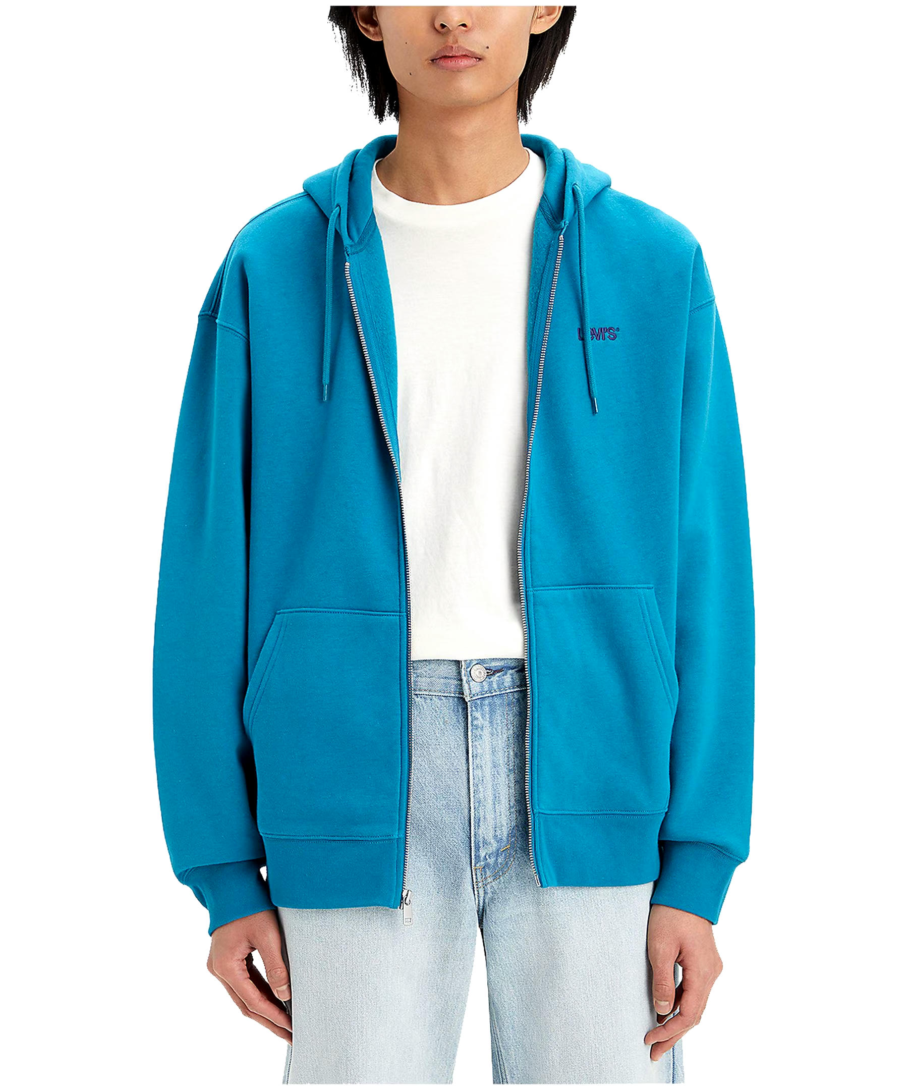 Levi's Men's Embroidered Fleece Full Zip Standard Fit Hoodie