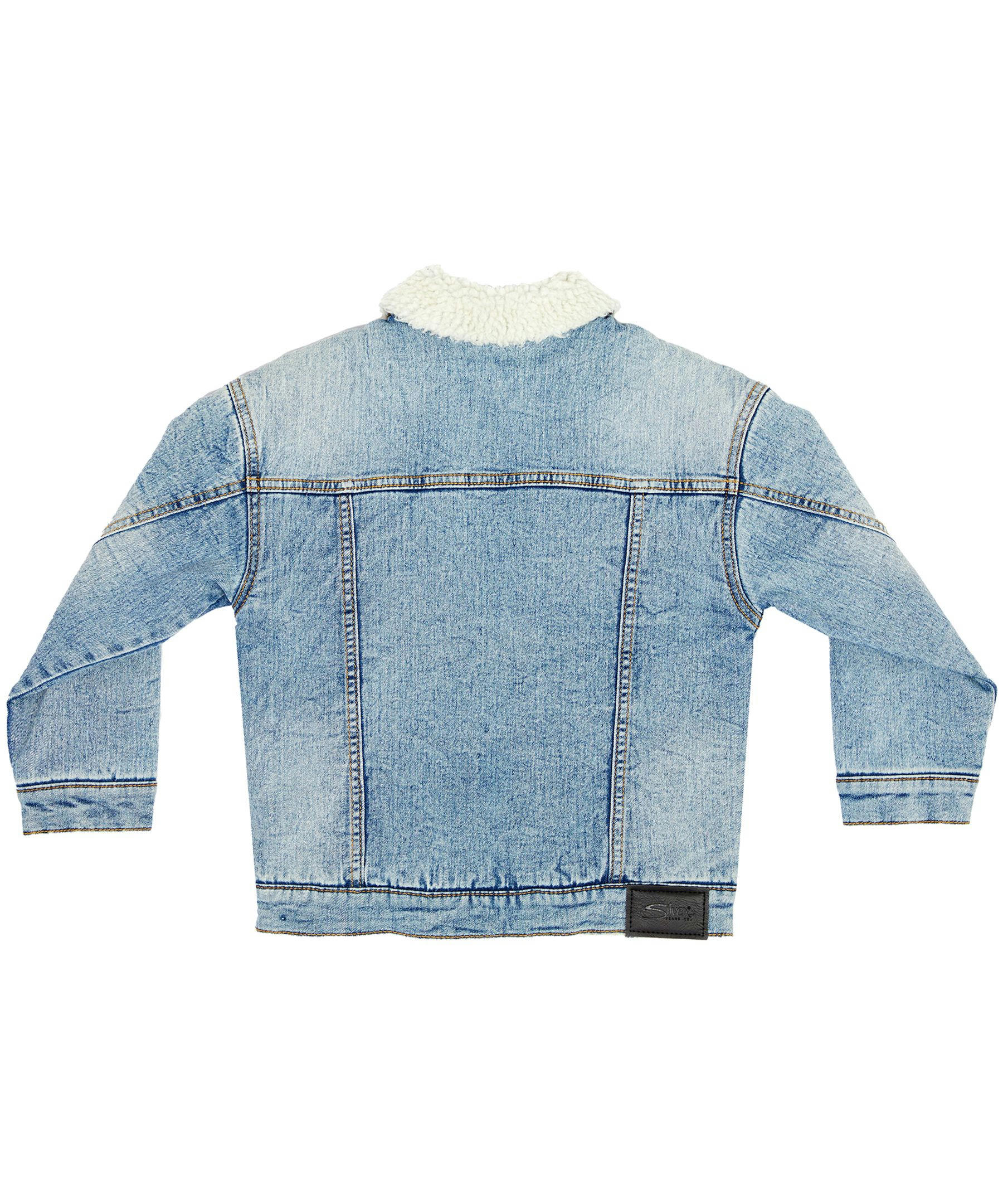 Silver Youth Boy's Sherpa Lined Trucker Jean Jacket
