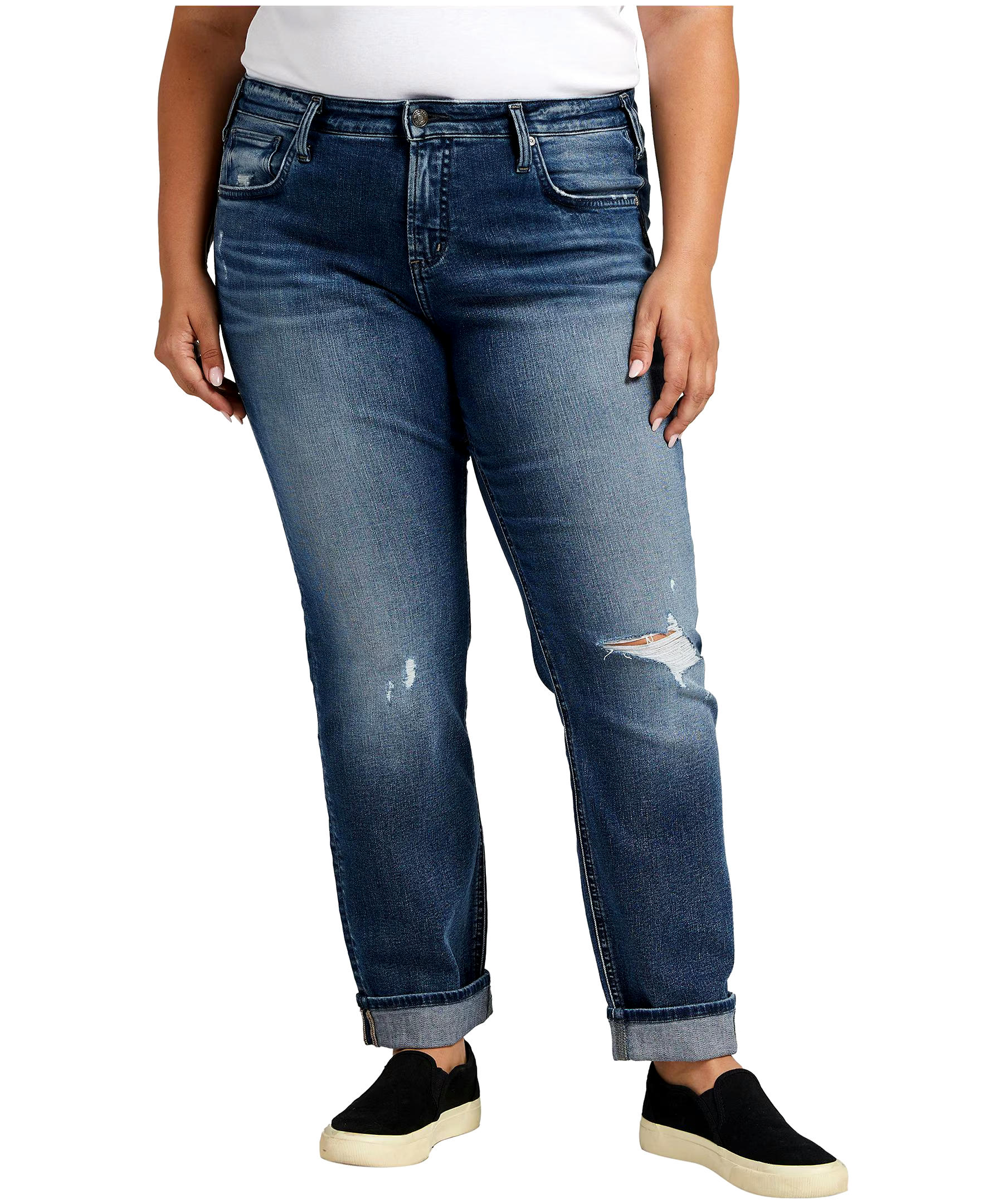 Silver Women's Beau High Rise Slim Leg Jeans Plus Size -