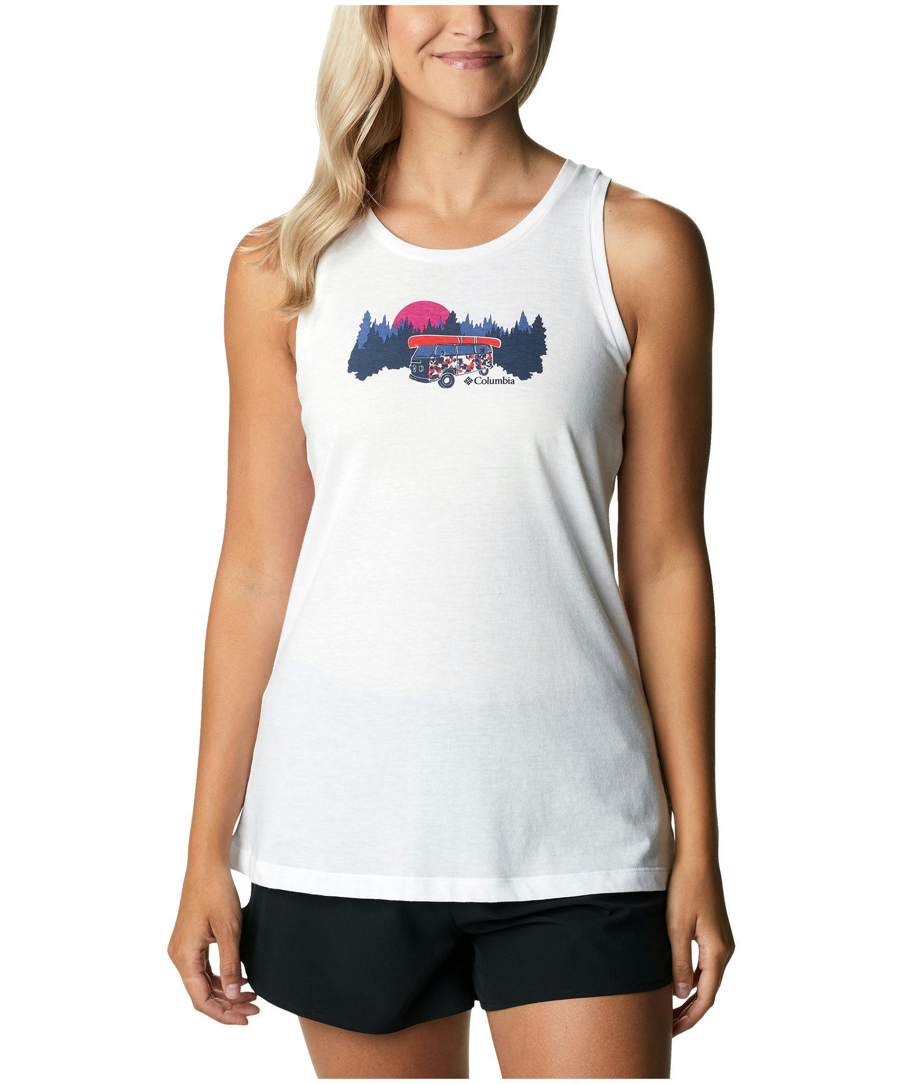 Columbia Women's Bluff Mesa Comfort Stretch Graphic Tank Top