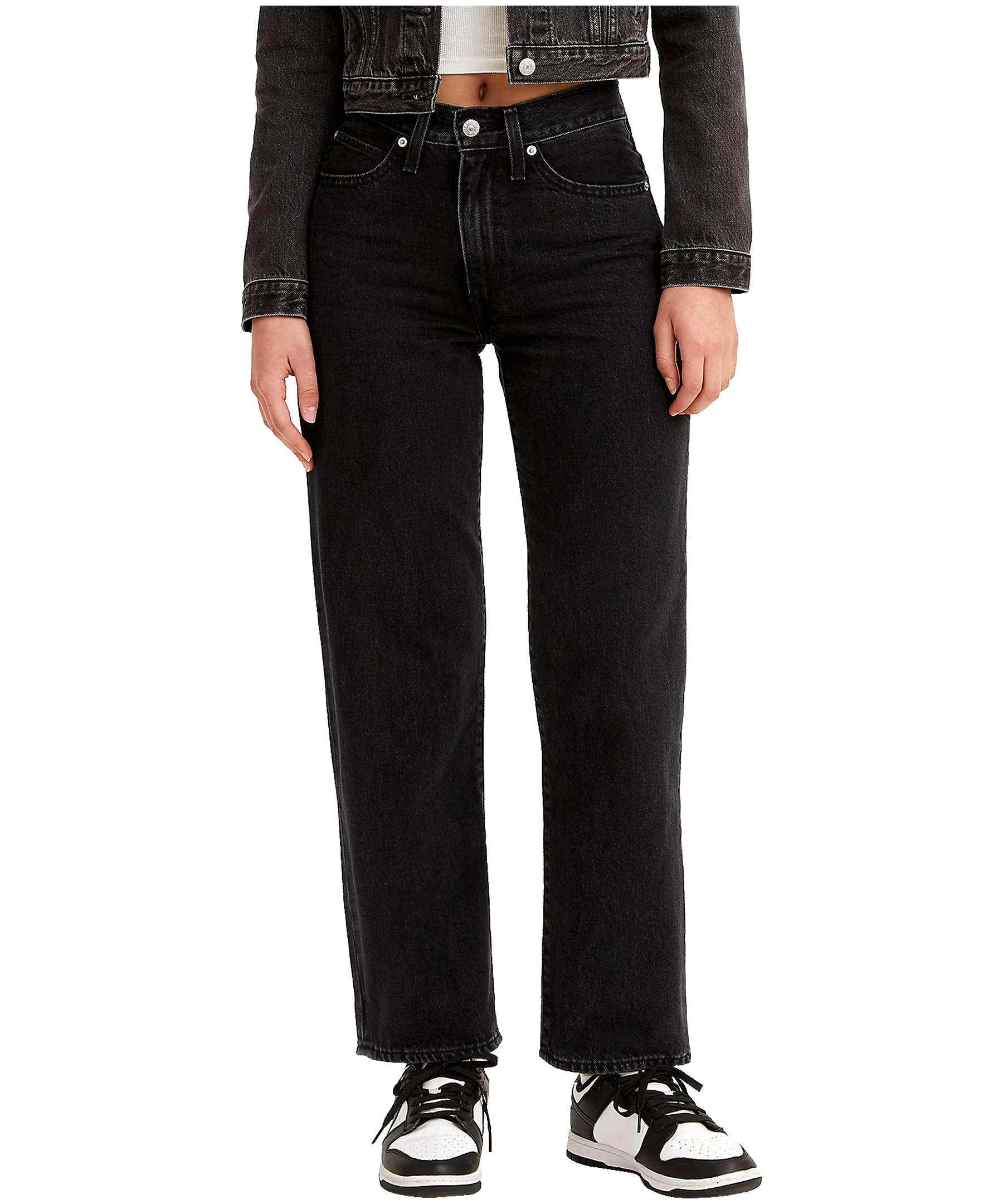 Levi's Women's '94 Baggy Mid Rise Straight Leg Jeans - Black