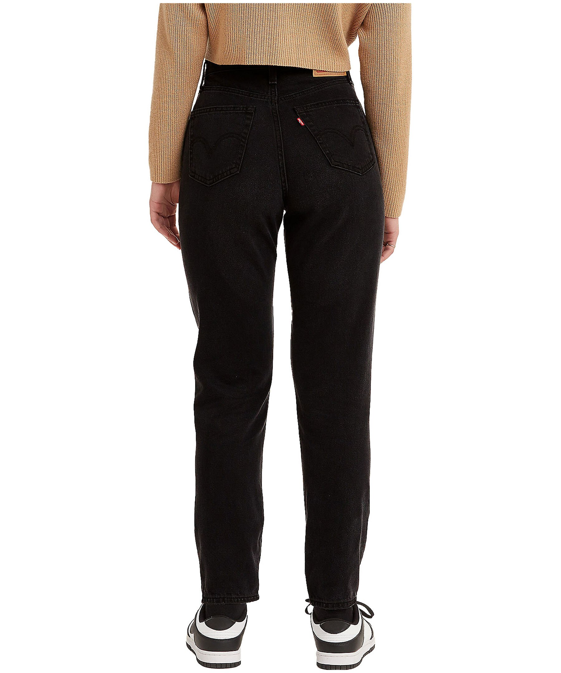 Levi's Women's High Rise Tapered Leg Mom Jeans - Black