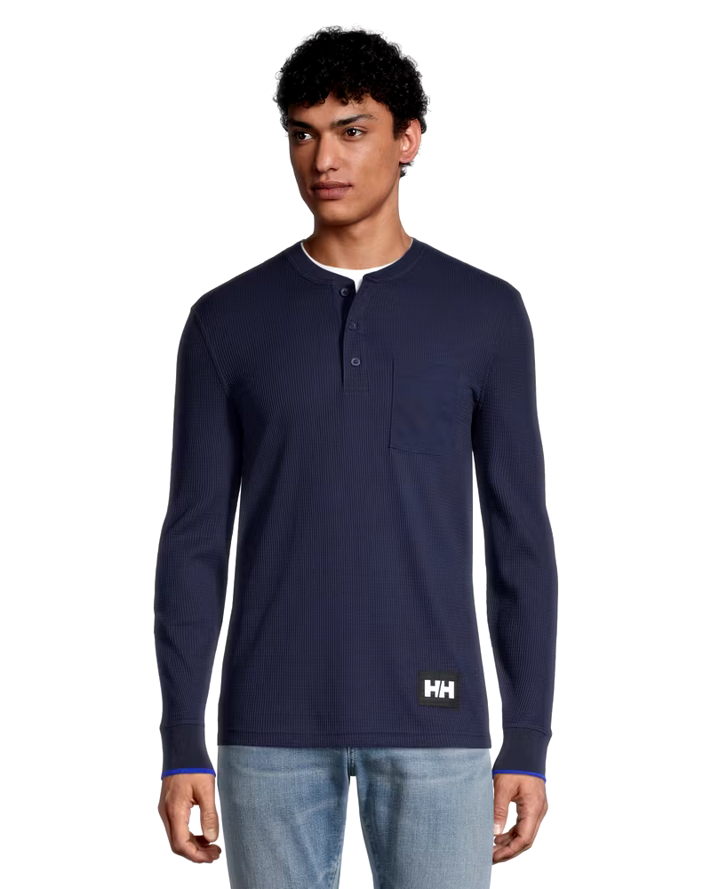 Helly Hansen Men's Long Sleeve Waffle Knit Henley Shirt