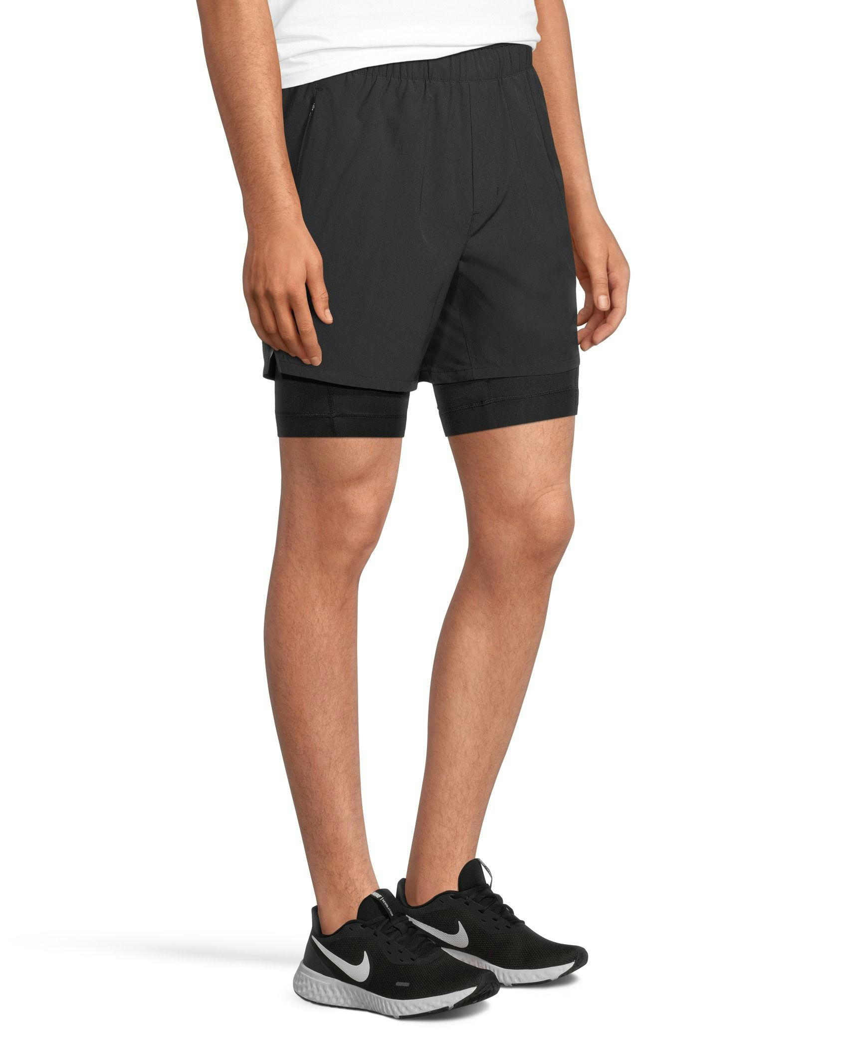 Matrix Men's 2-in-1 Mid Rise Relaxed Fit FreshTech Stretch Woven Shorts