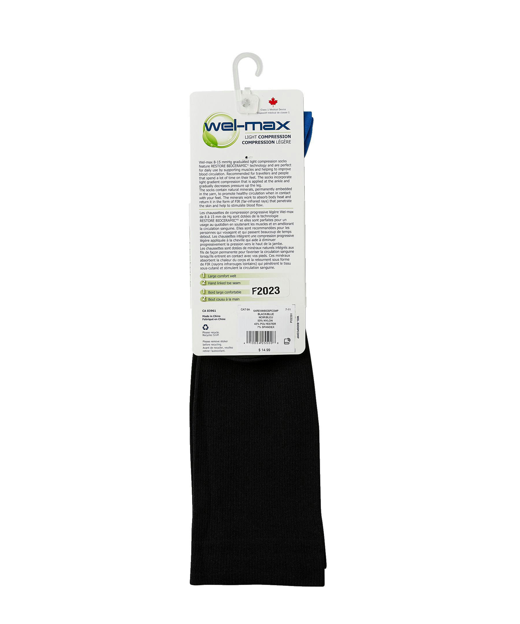 Wel-Max Men's Bioceramic Low Compression Sport Socks