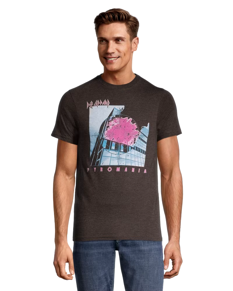 Logo T-Shirt Men's Def Leppard Crewneck Graphic T Shirt