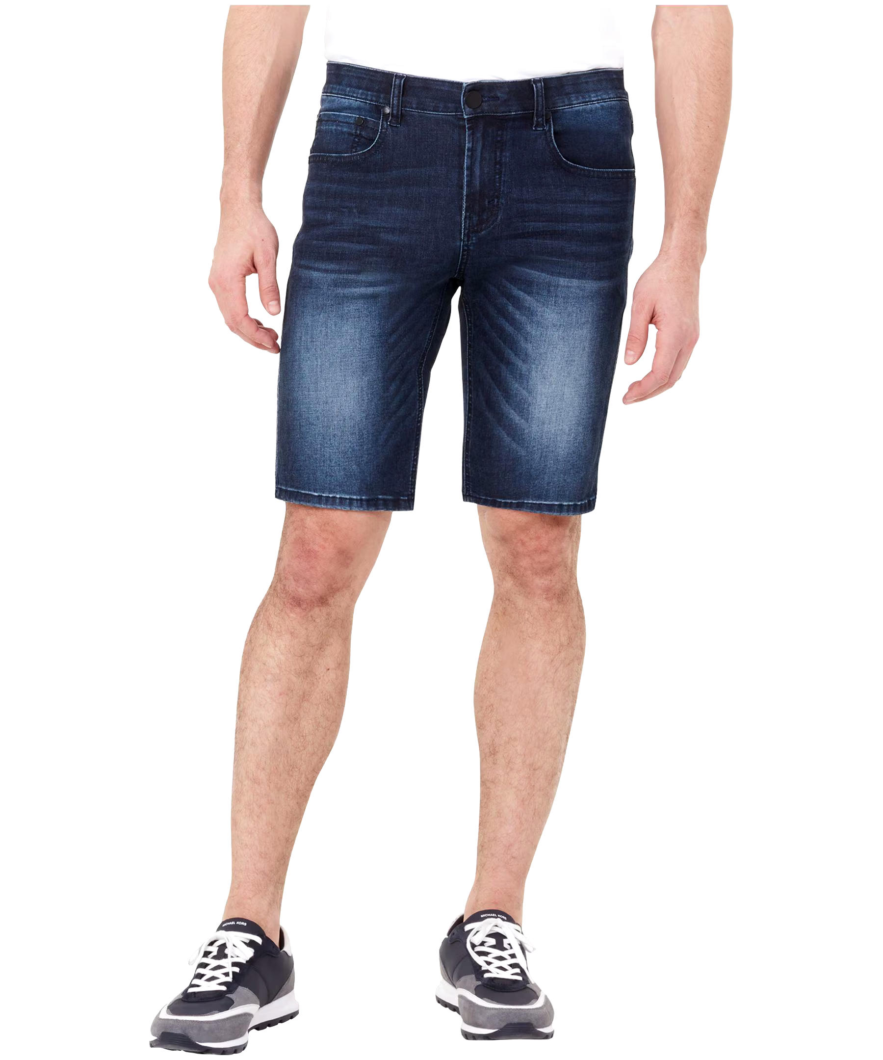 Black Bull Men's John Slim Fit Stretch Performance Denim Shorts - Dark Wash