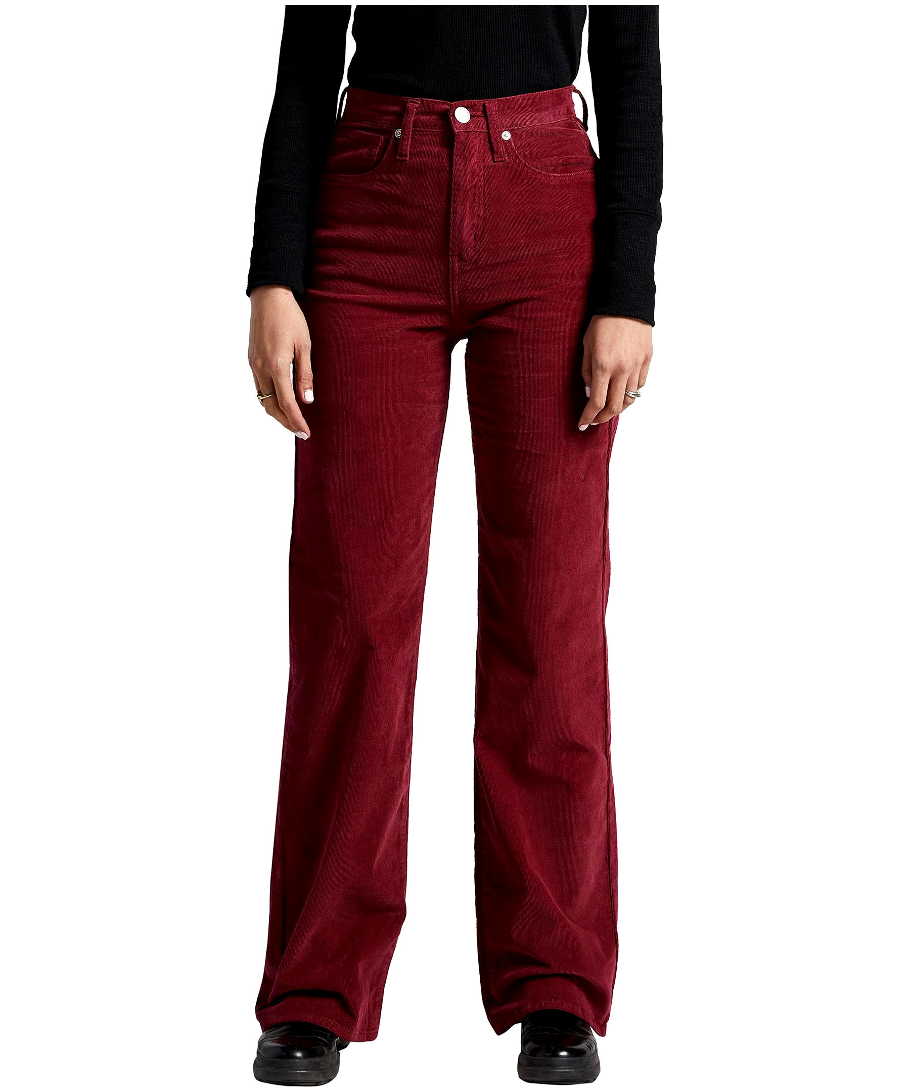 Silver Women's Highly Desirable Ultra High Rise Slim Fit Corduroy Pants