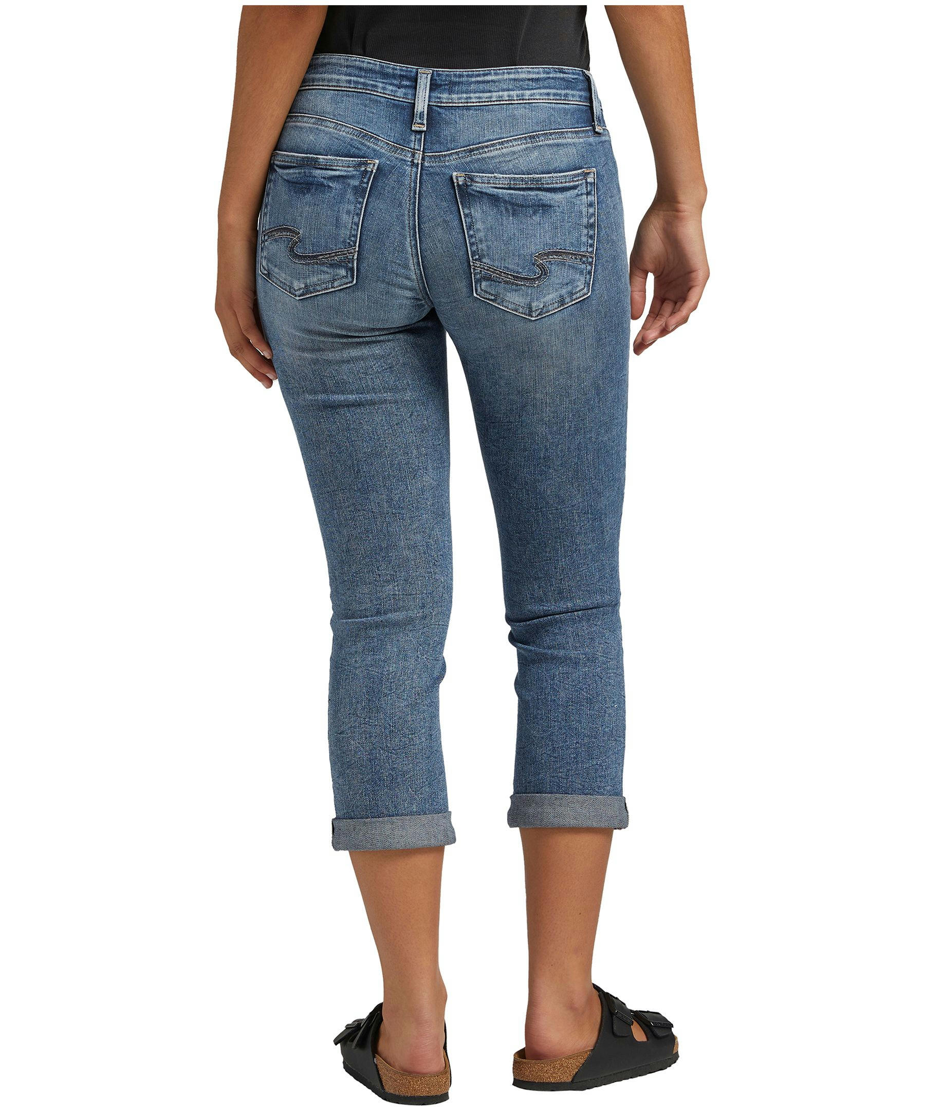 Silver Women's Britt Curvy Fit Low Rise Capri Jeans