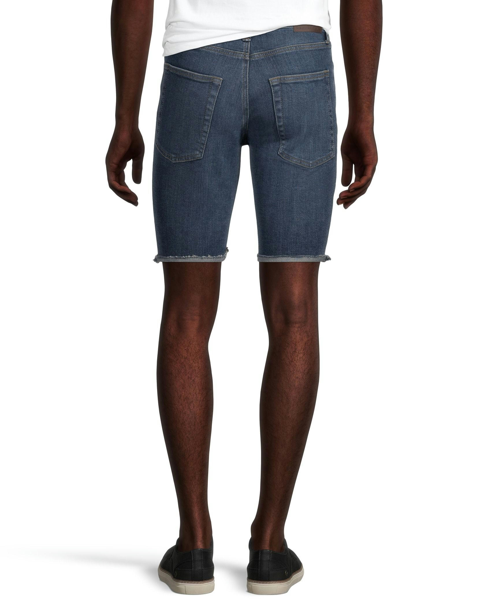 Denver Hayes Men's Mid Rise Stretch Denim Shorts - Medium Wash