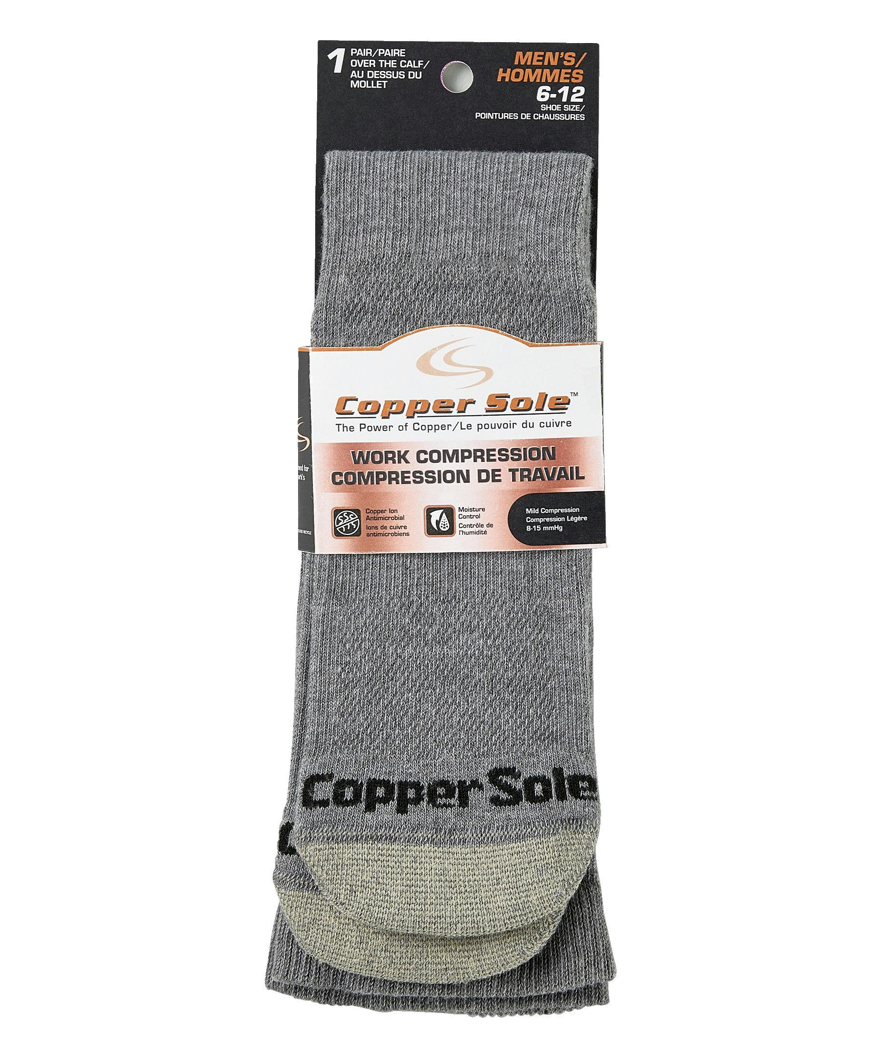 Copper Sole Men's Over The Calf Compression Socks