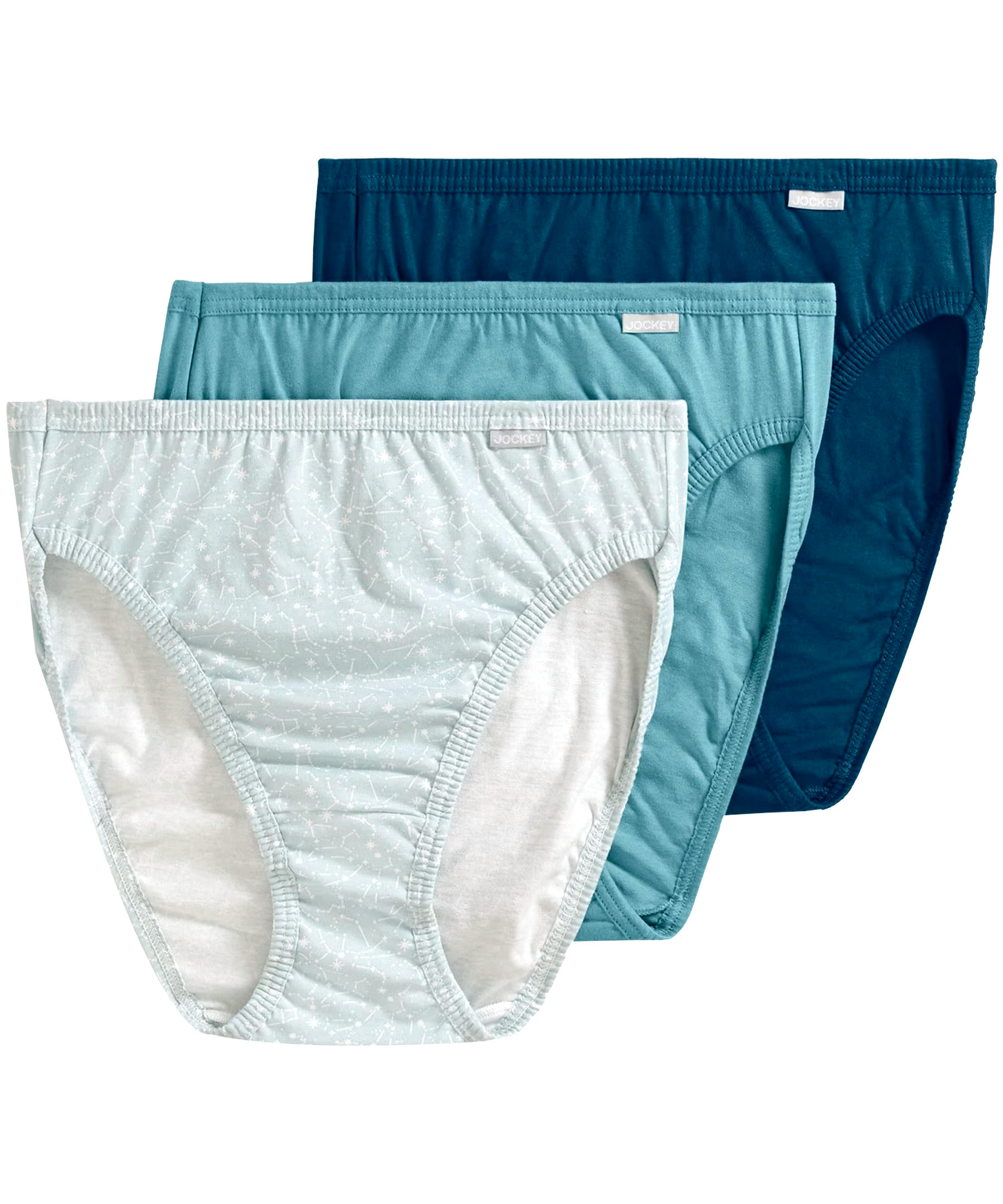 Jockey Women's 3 Pack Elance Basic Underwear French Cut Briefs