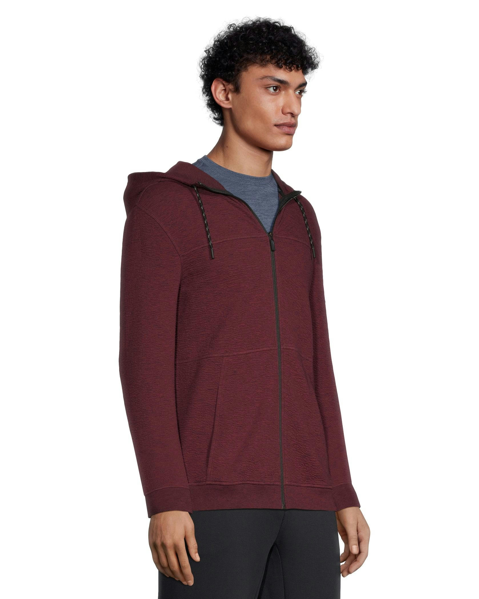 Matrix Men's Textured Full Zip Hoodie