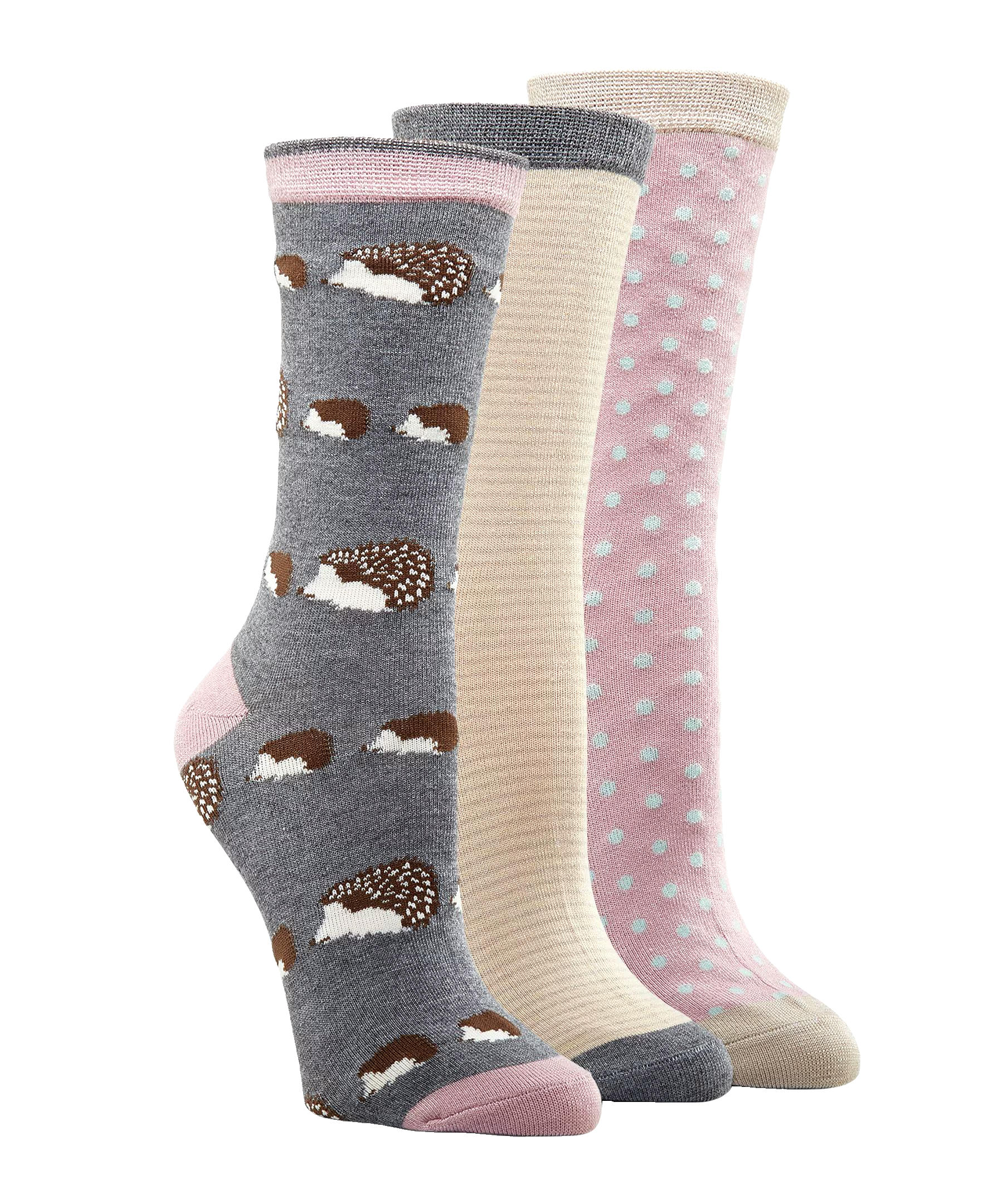 Denver Hayes Women's 3 Pack Bamboo Crew Socks