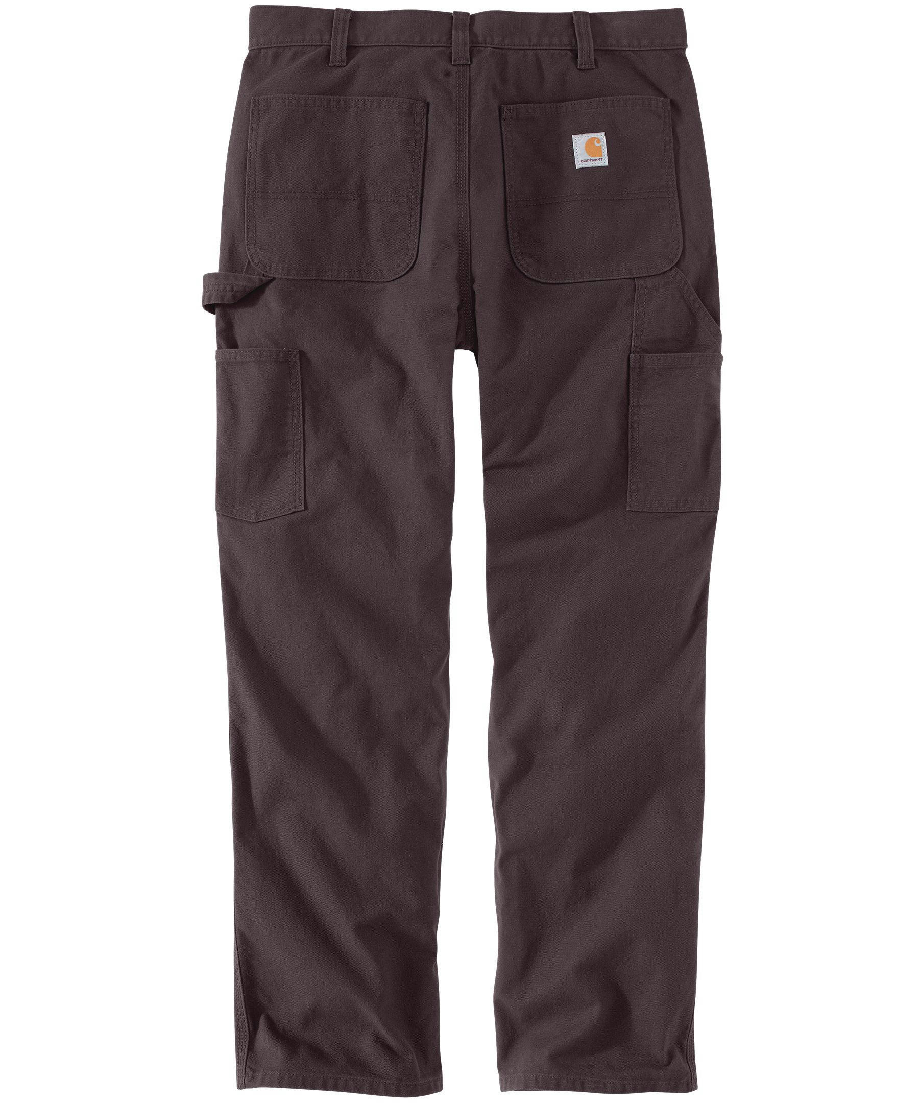 Carhartt Men's Rugged Flex Relaxed Fit Heavyweight Cotton Duck Dungaree Work Pants - Navy