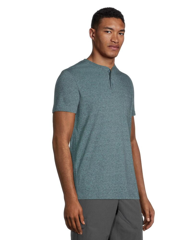 Men's Short Sleeve Modern Fit Snow Yarn Henley Shirt